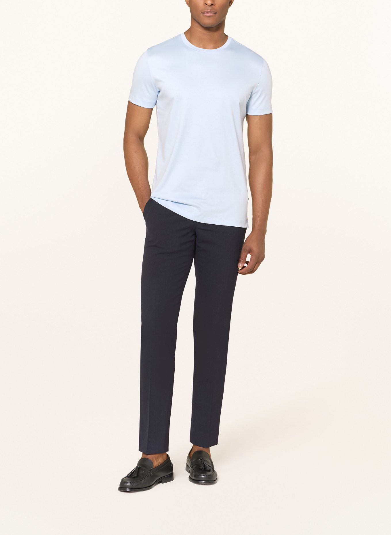 van Laack T-shirt VL-PARO-XX: LIGHT BLUE