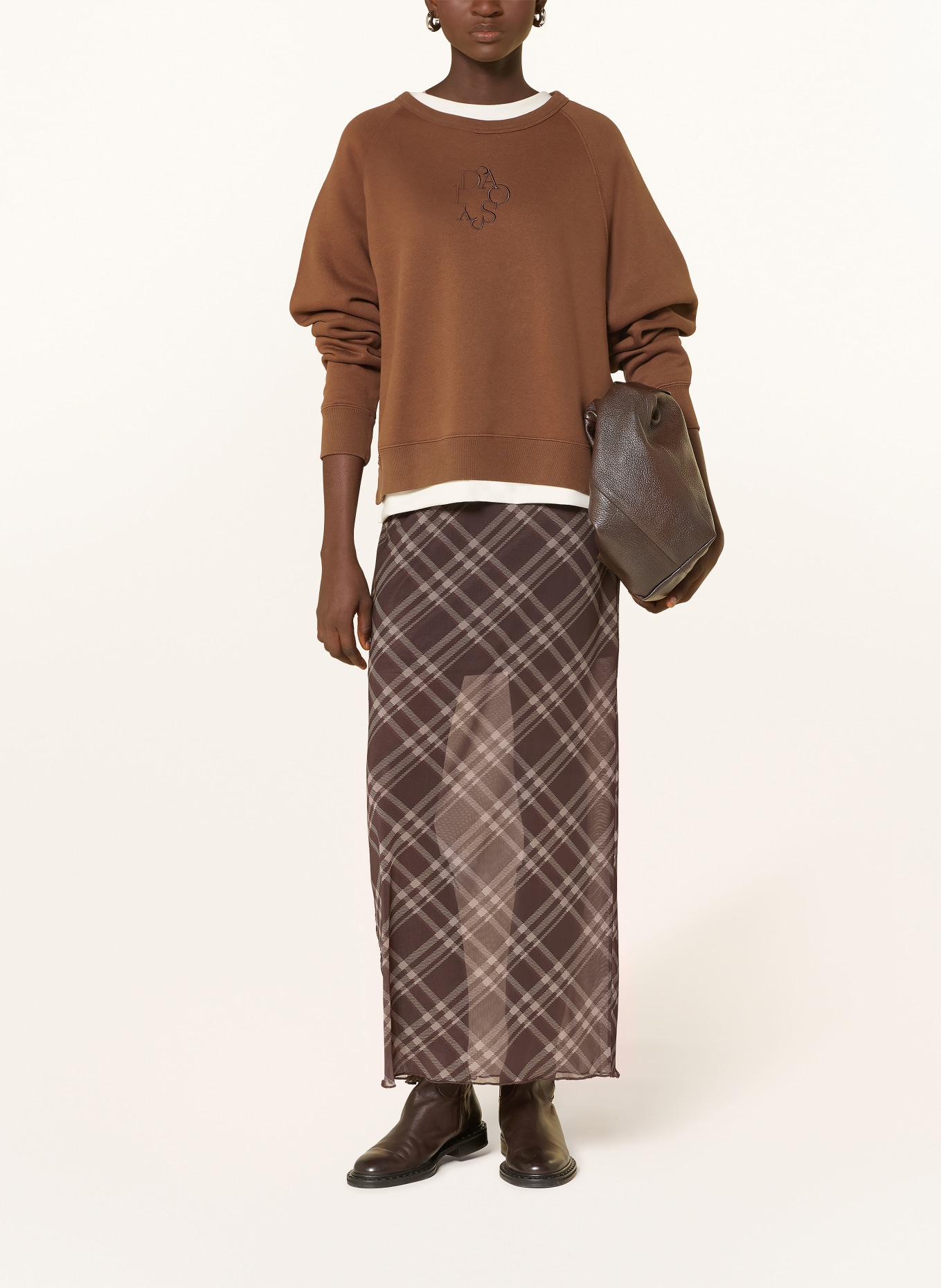 10DAYS sweatshirt: BROWN