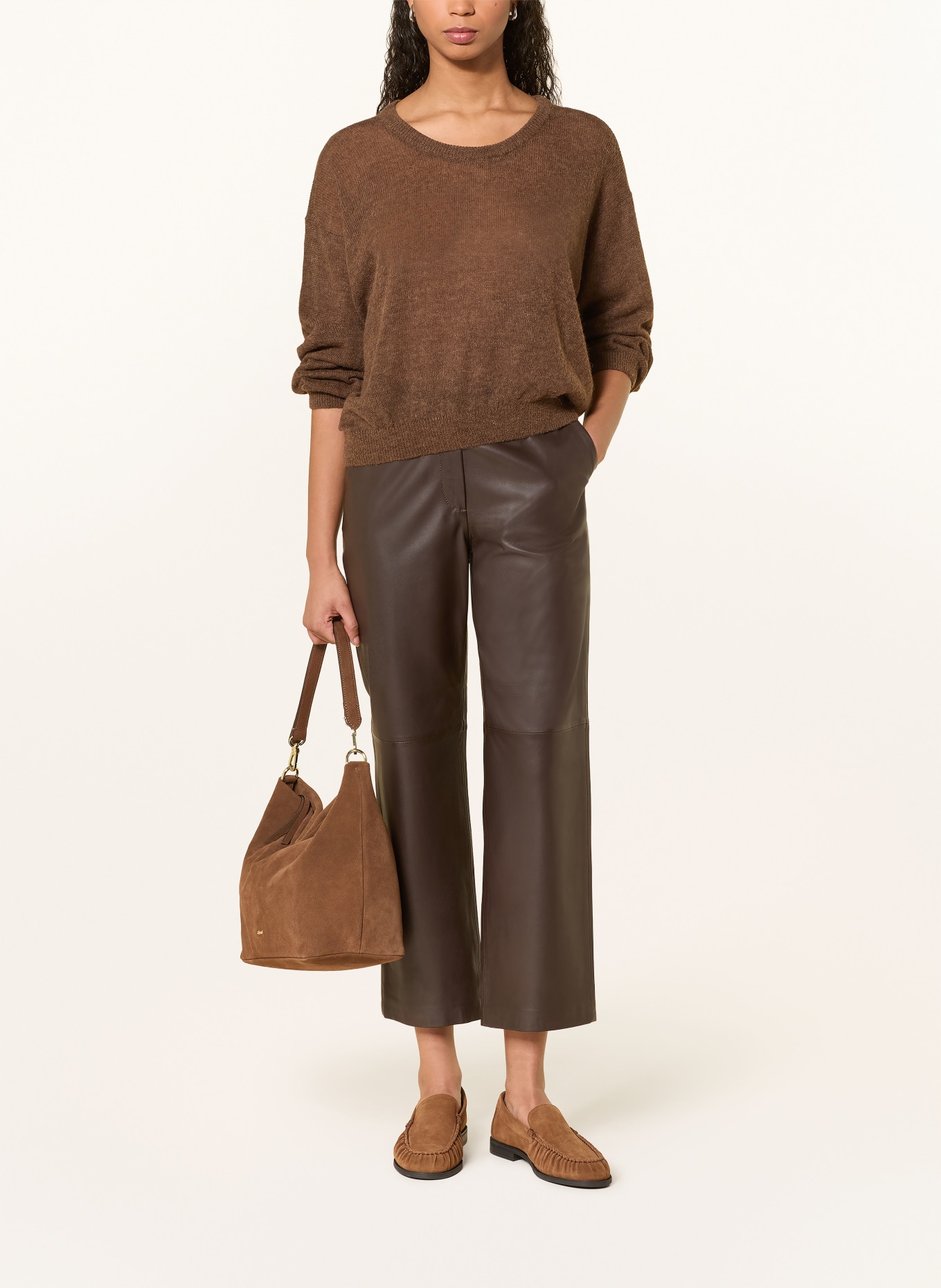 10DAYS Svetr s alpakou: HNĚDÁ