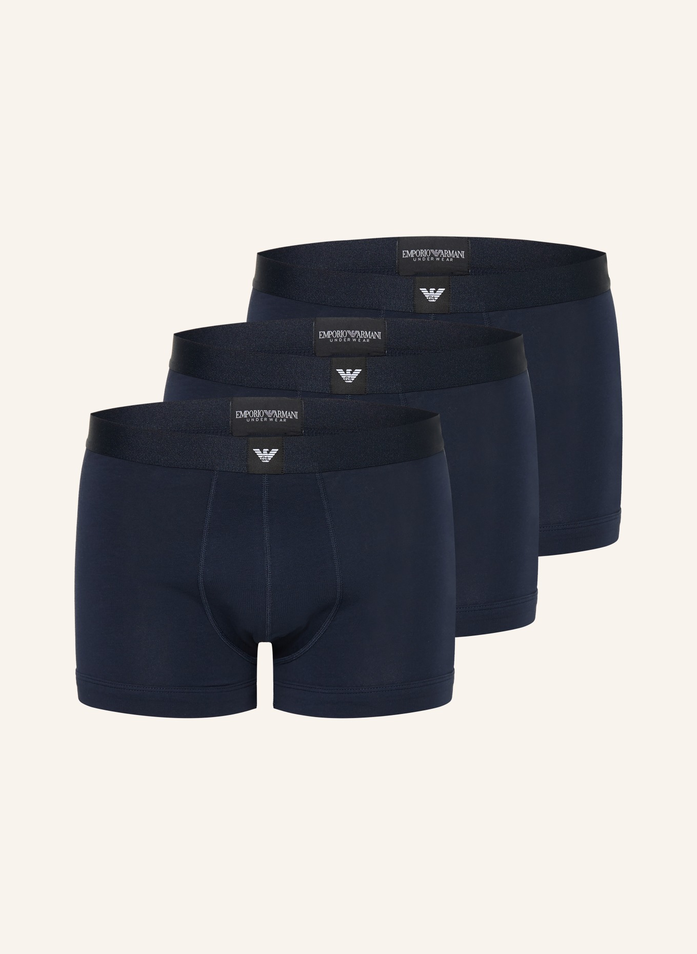 EMPORIO ARMANI 3er-Pack Boxershorts: DUNKELBLAU