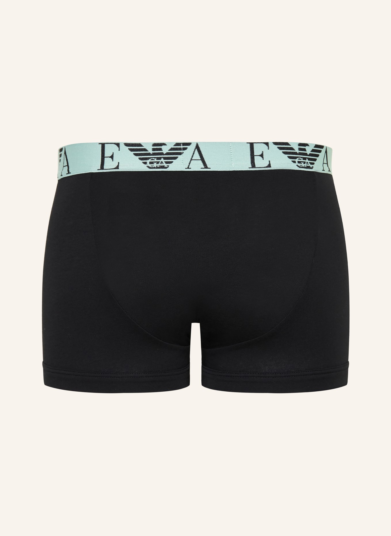 EMPORIO ARMANI 3ks boxerky: ČERNÁ / NEONOVĚ ORANŽOVÁ / MÁTOVÁ