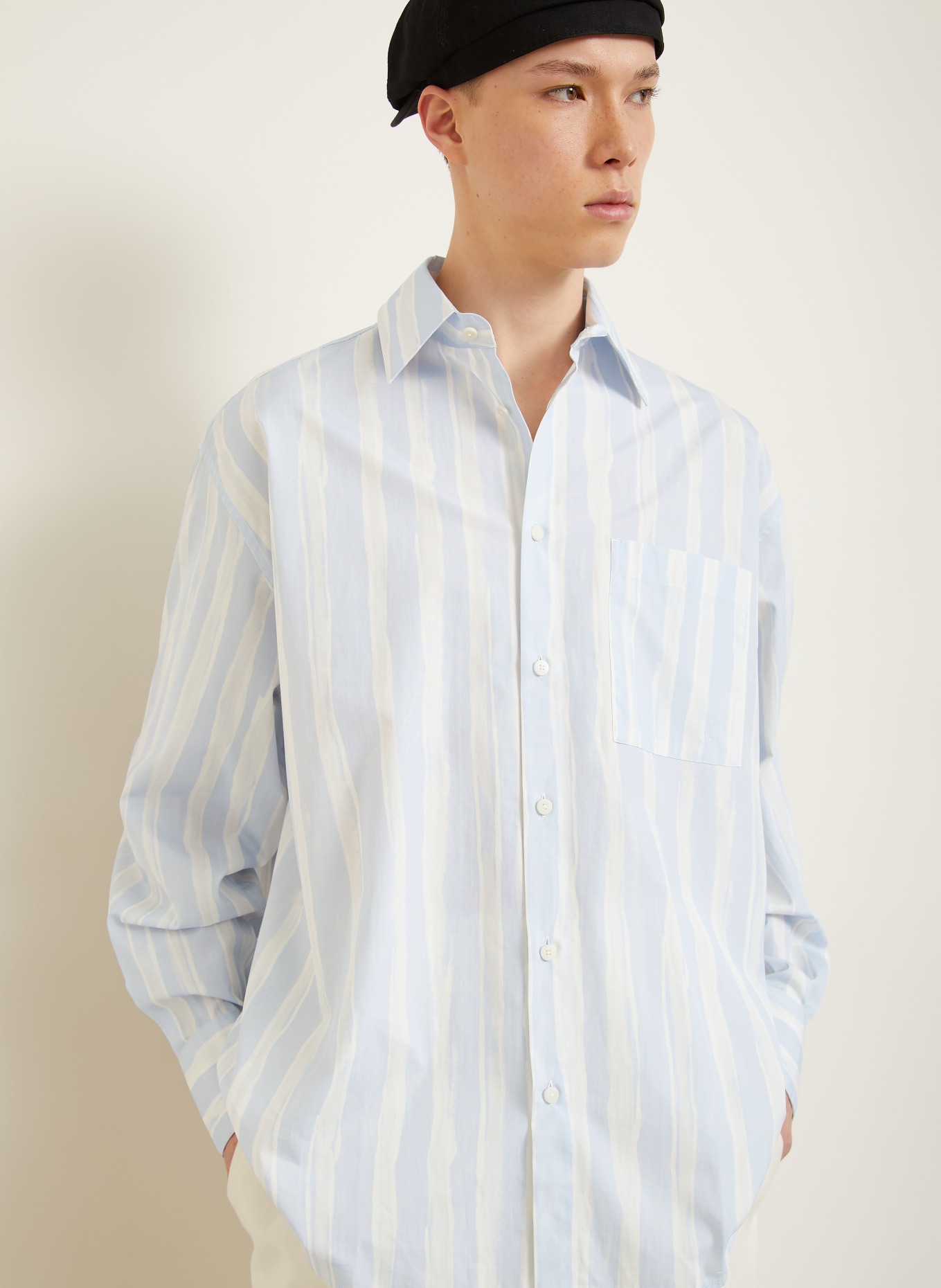 JACQUEMUS Hemd LE PAYSAN Comfort Fit: HELLBLAU / WEISS