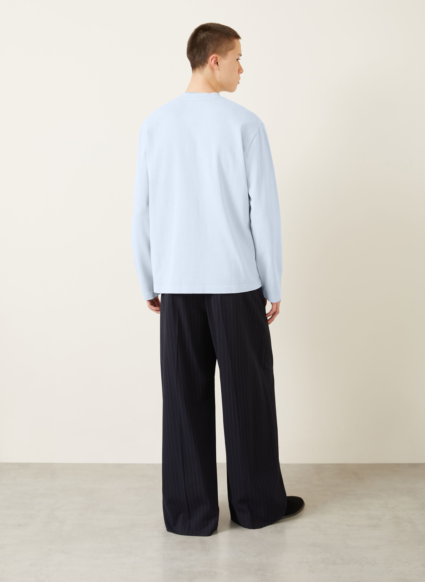 JACQUEMUS Long-sleeved LE T-SHIRT PIGMENTO: LIGHT BLUE