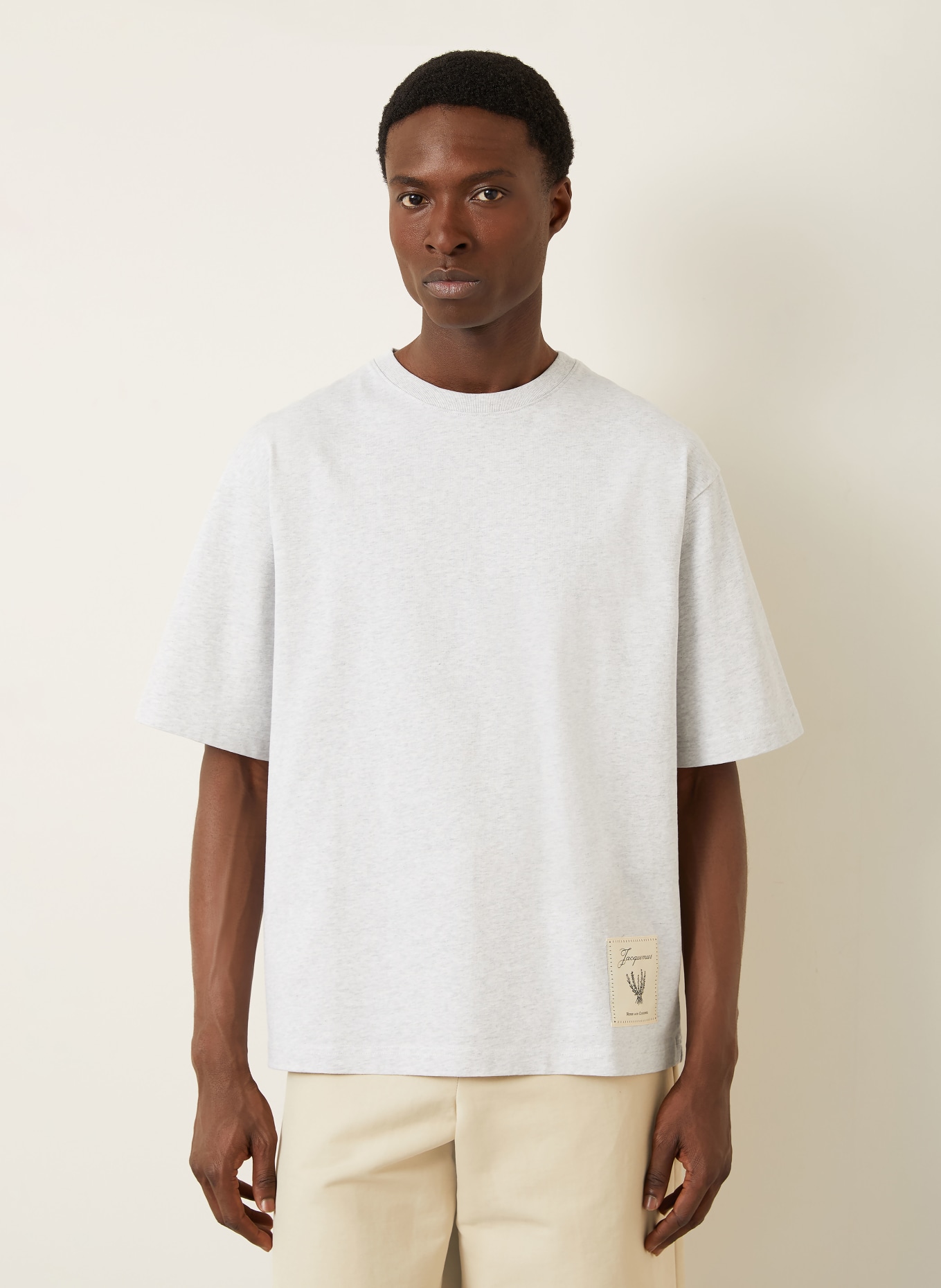 JACQUEMUS T-Shirt LE TSHIRT TORNEO MC: HELLGRAU / BEIGE
