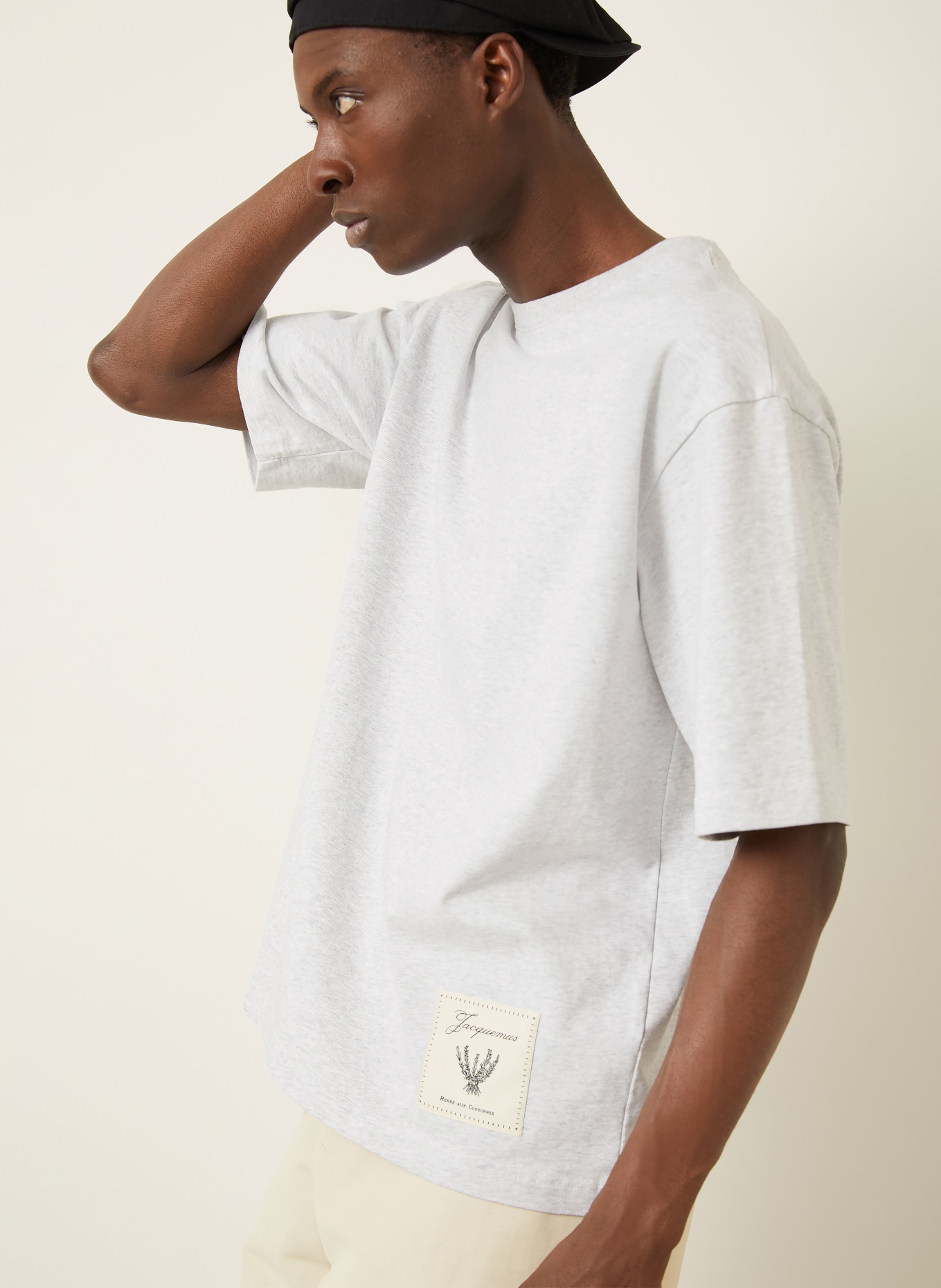 JACQUEMUS T-Shirt LE TSHIRT TORNEO MC: HELLGRAU / BEIGE