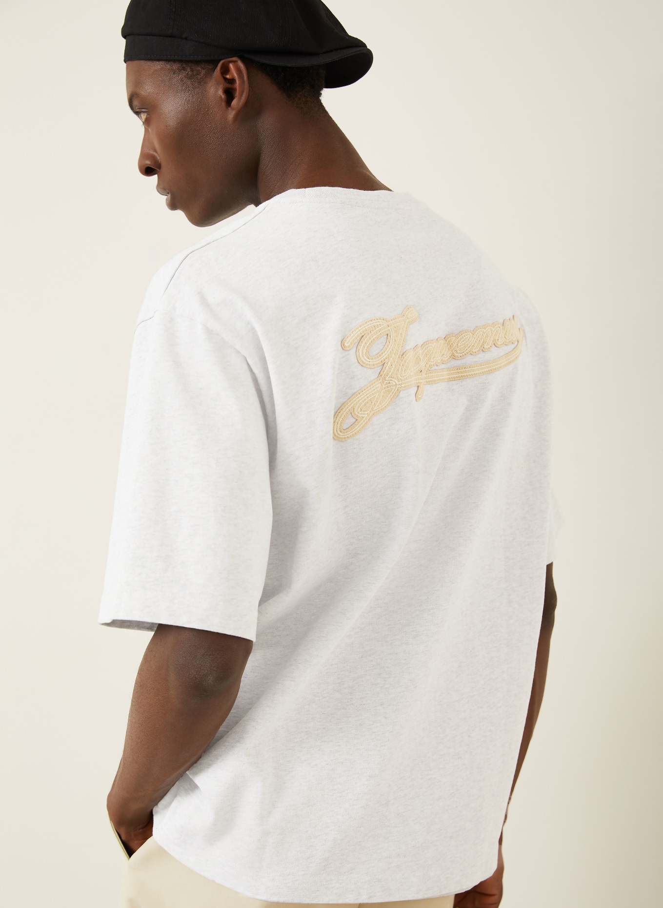 JACQUEMUS T-Shirt LE TSHIRT TORNEO MC: HELLGRAU / BEIGE