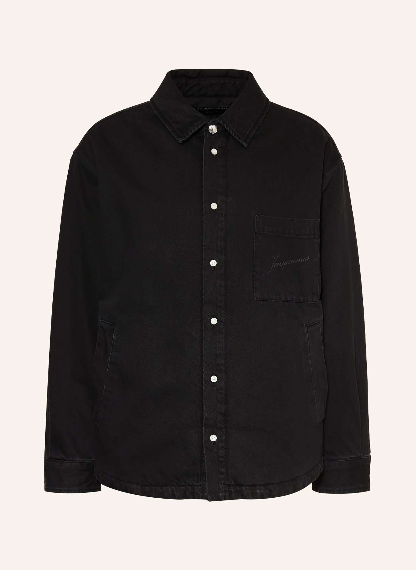 JACQUEMUS Overjacket THE BAKER'S SHIRT: BLACK