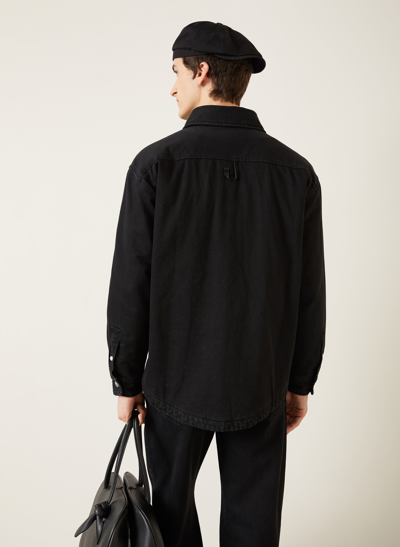 JACQUEMUS Overjacket THE BAKER'S SHIRT: BLACK