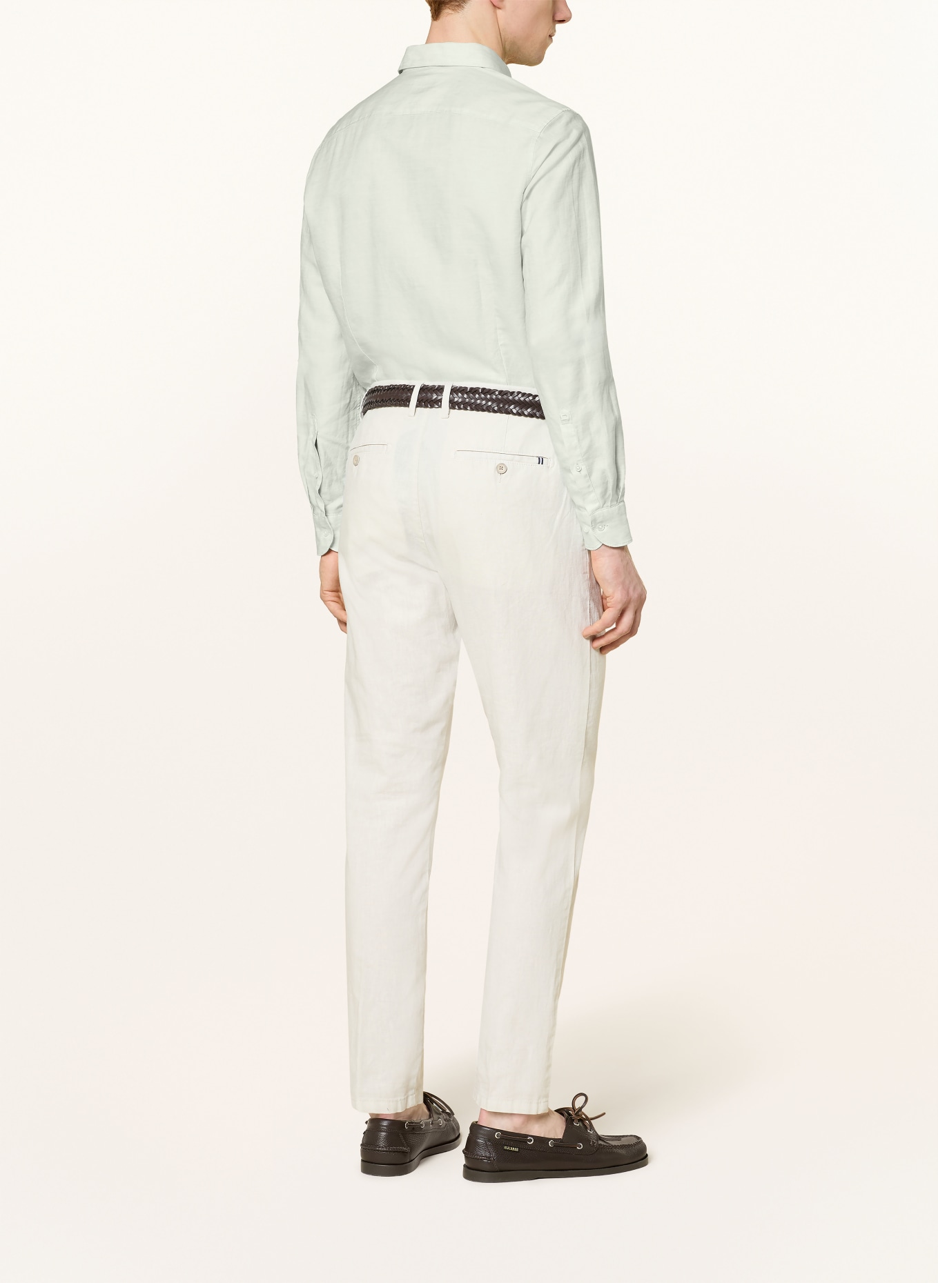 OLYMP Hemd Level Five body fit mit Leinen: HELLGRÜN