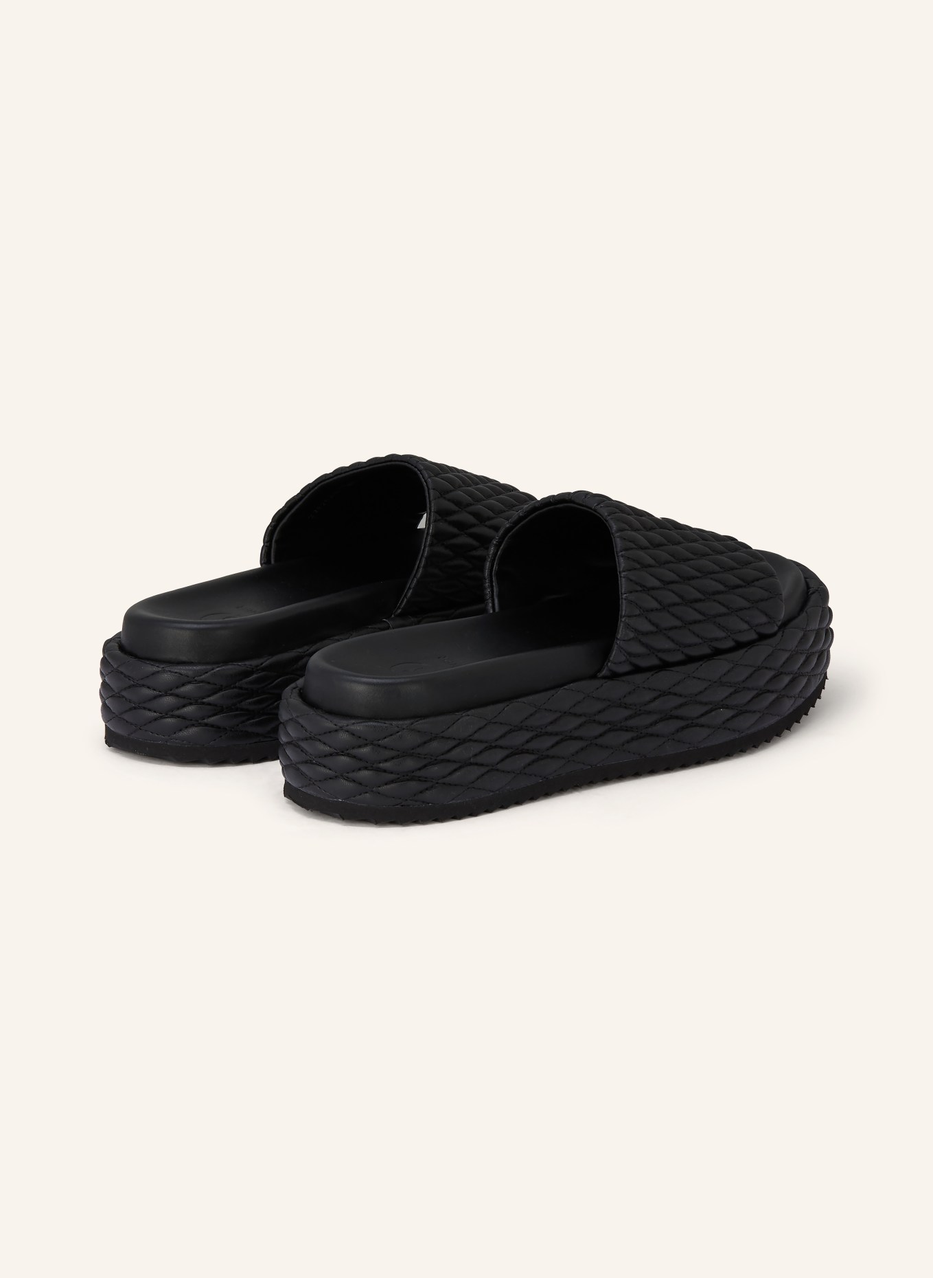 BOGNER SORRENTO platform mules: BLACK