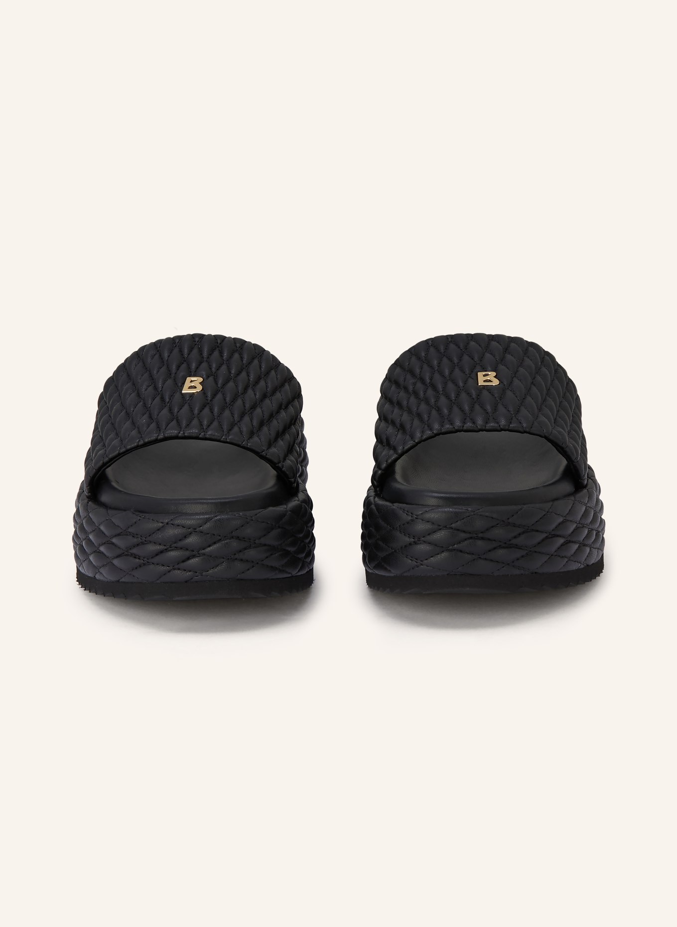 BOGNER SORRENTO platform mules: BLACK