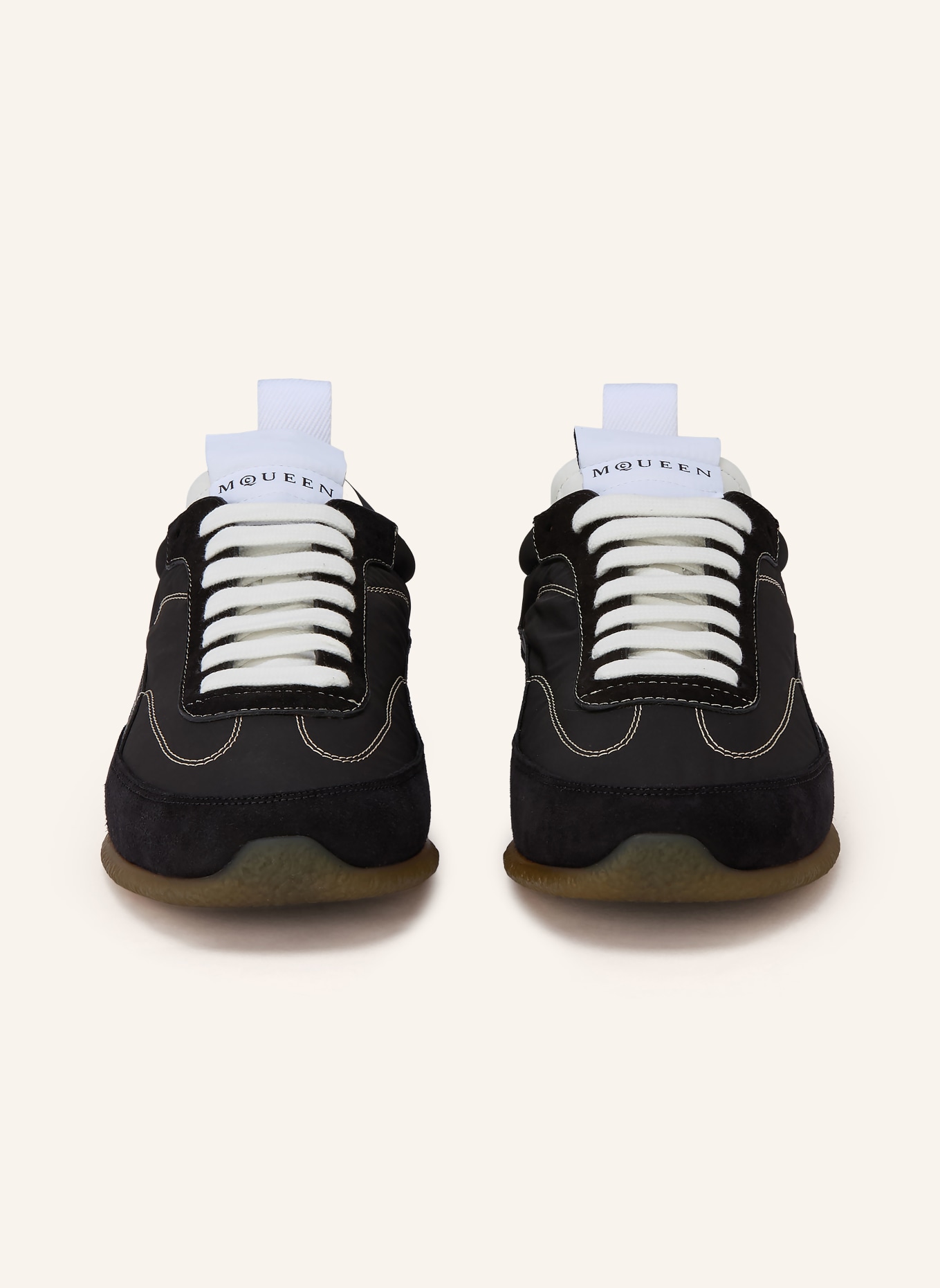 McQUEEN trampki: CZARNY / BIAŁY