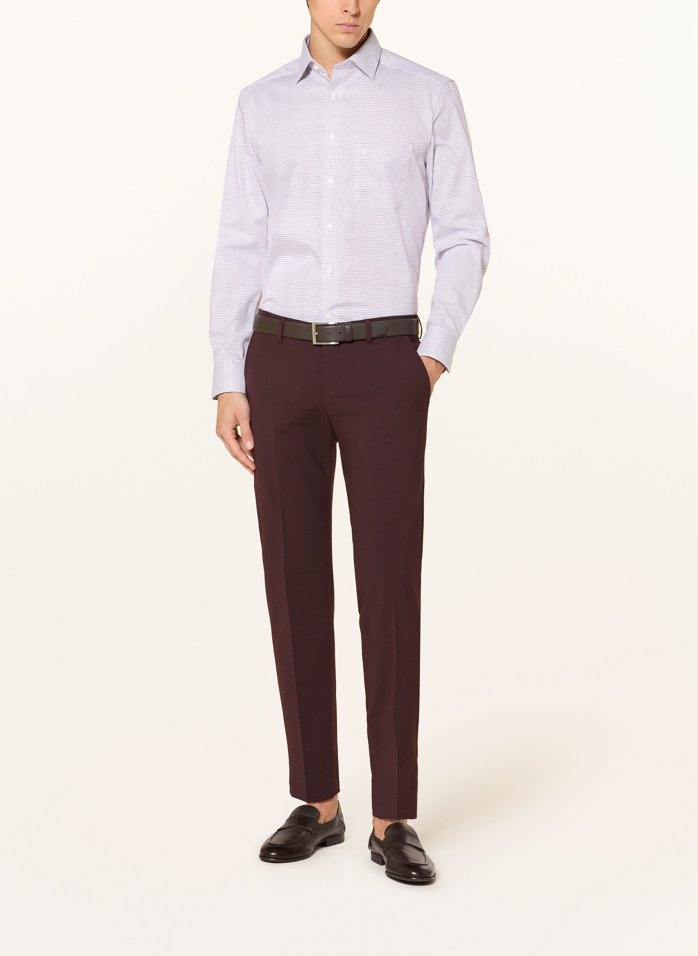 OLYMP Hemd modern fit: LILA / WEISS