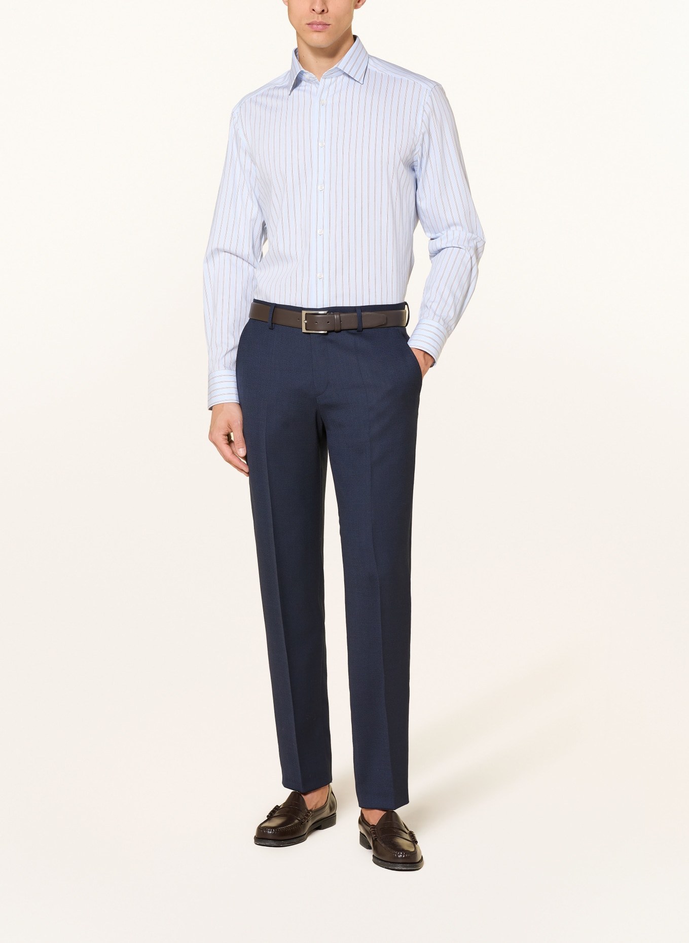 OLYMP Hemd modern fit: HELLBLAU / WEISS / SCHWARZ