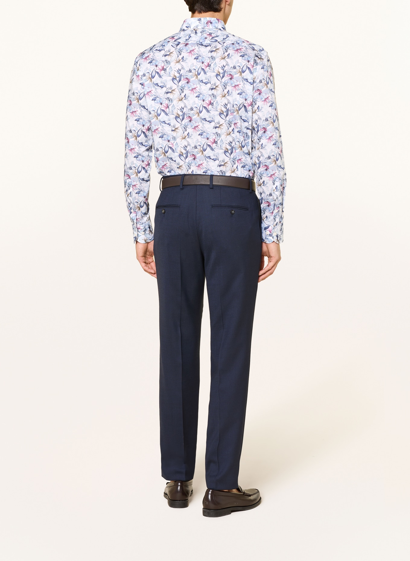 OLYMP Hemd modern fit: WEISS / PINK / DUNKELBLAU