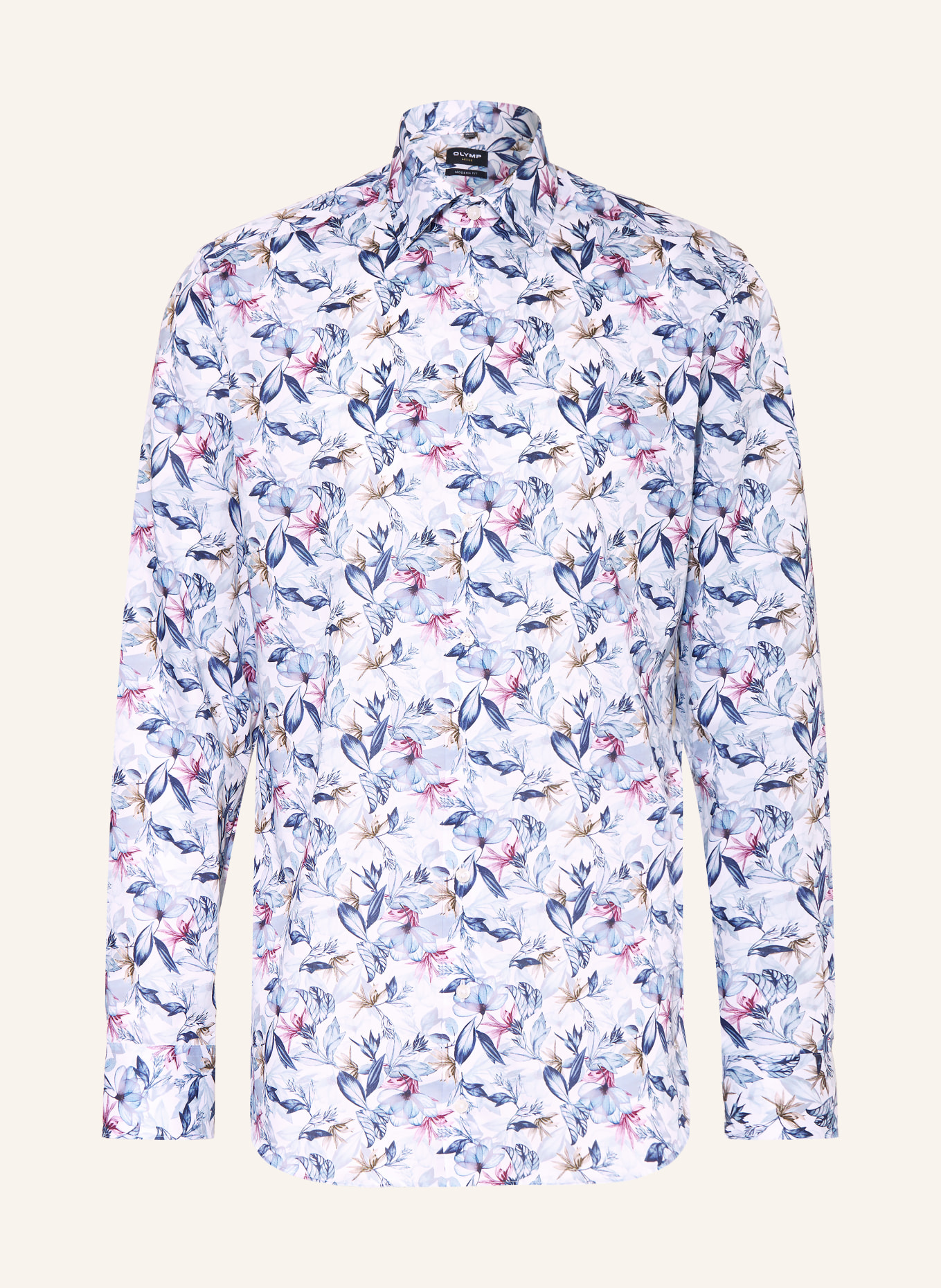 OLYMP Hemd Modern Fit: HELLBLAU / DUNKELLILA / DUNKELBLAU