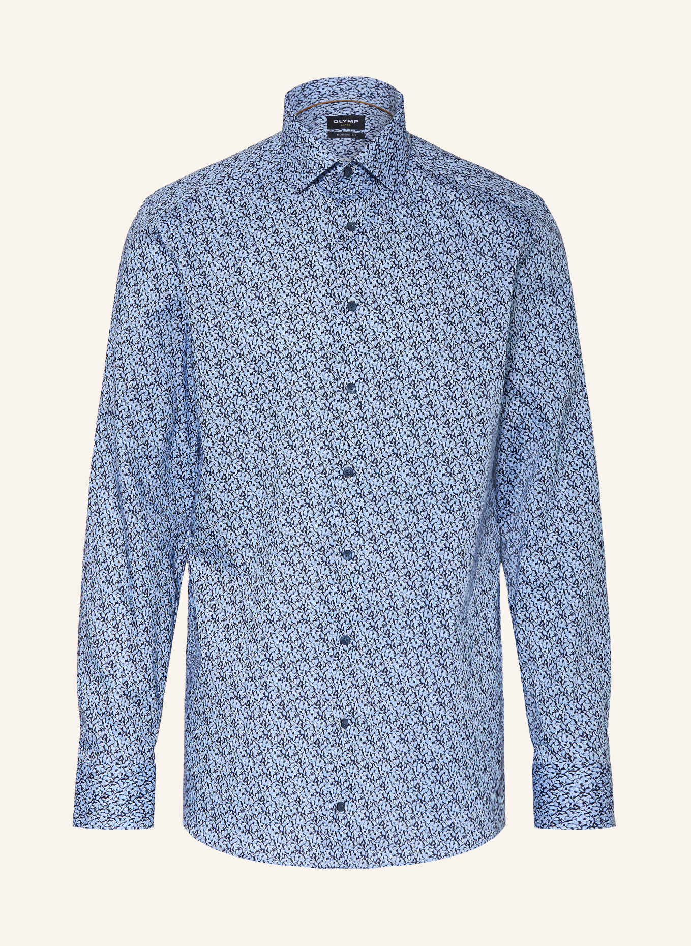 OLYMP Hemd Luxor modern fit: DUNKELBLAU / HELLBLAU