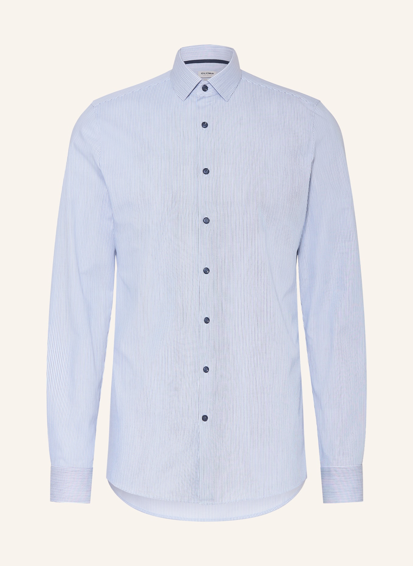 OLYMP Košile Level Five body fit: TMAVĚ MODRÁ / TMAVĚ MODRÁ / BÍLÁ