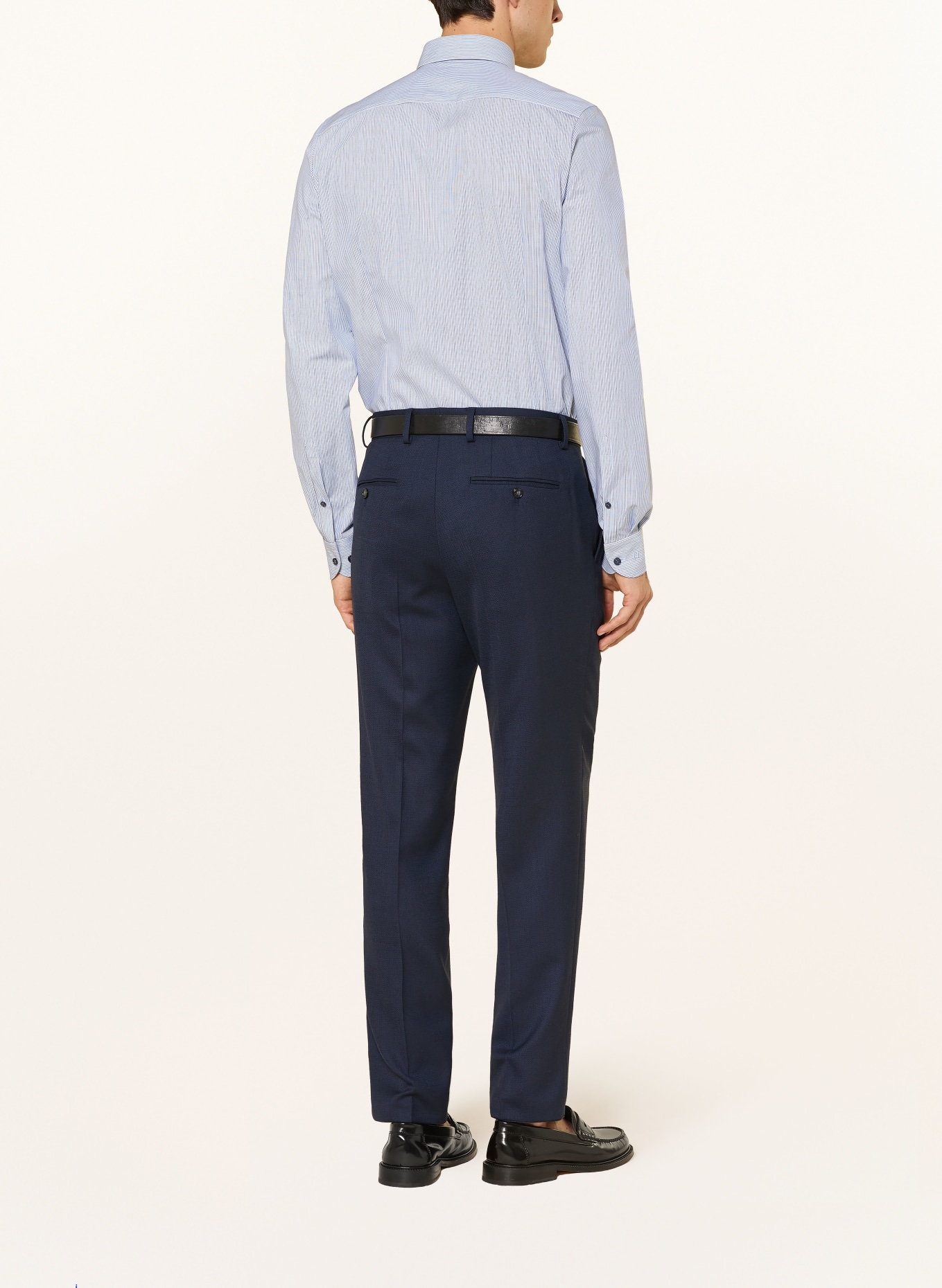 OLYMP Košile Level Five body fit: TMAVĚ MODRÁ / TMAVĚ MODRÁ / BÍLÁ