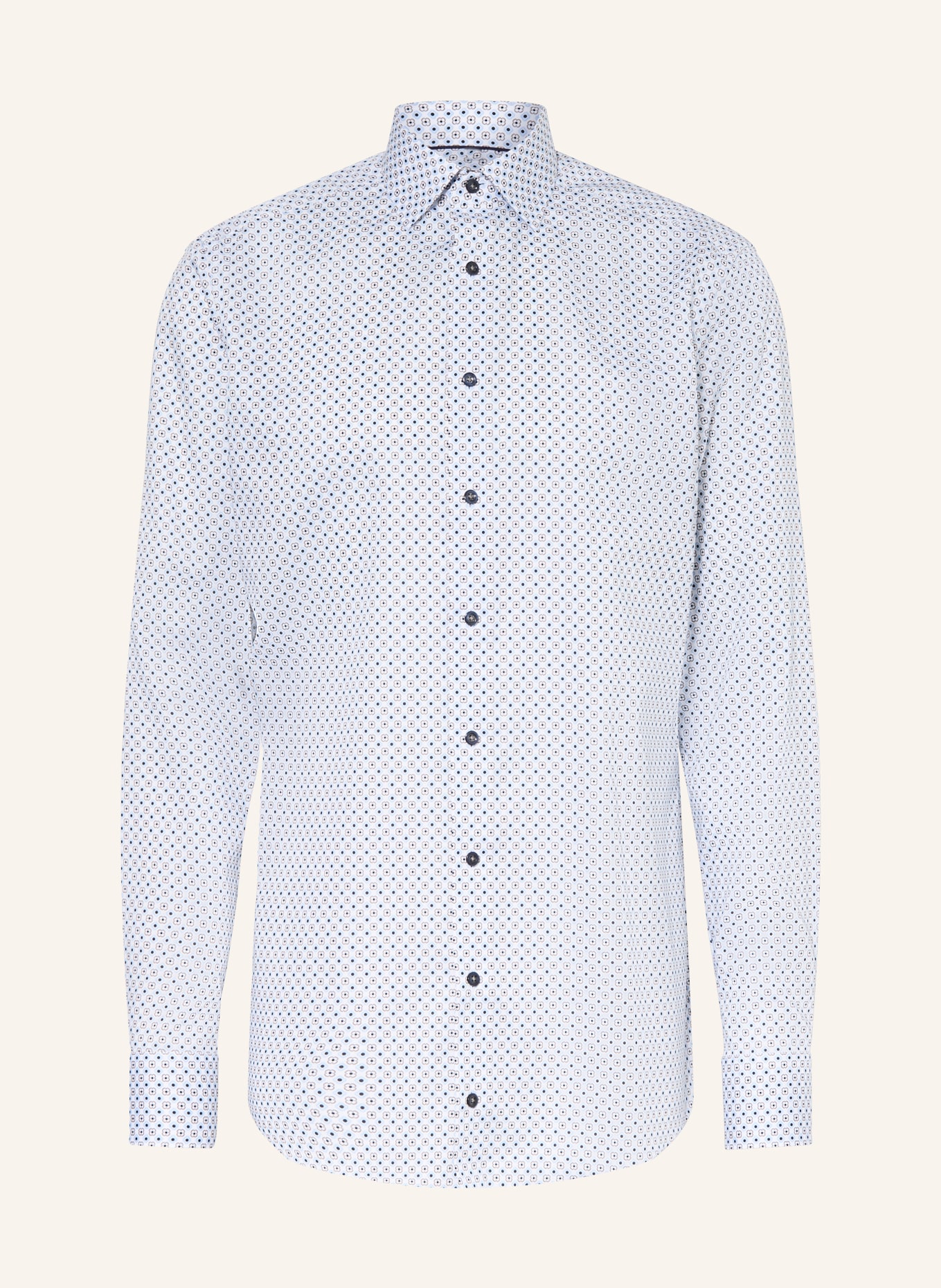 OLYMP Hemd Luxor modern fit: WEISS / CAMEL / HELLBLAU