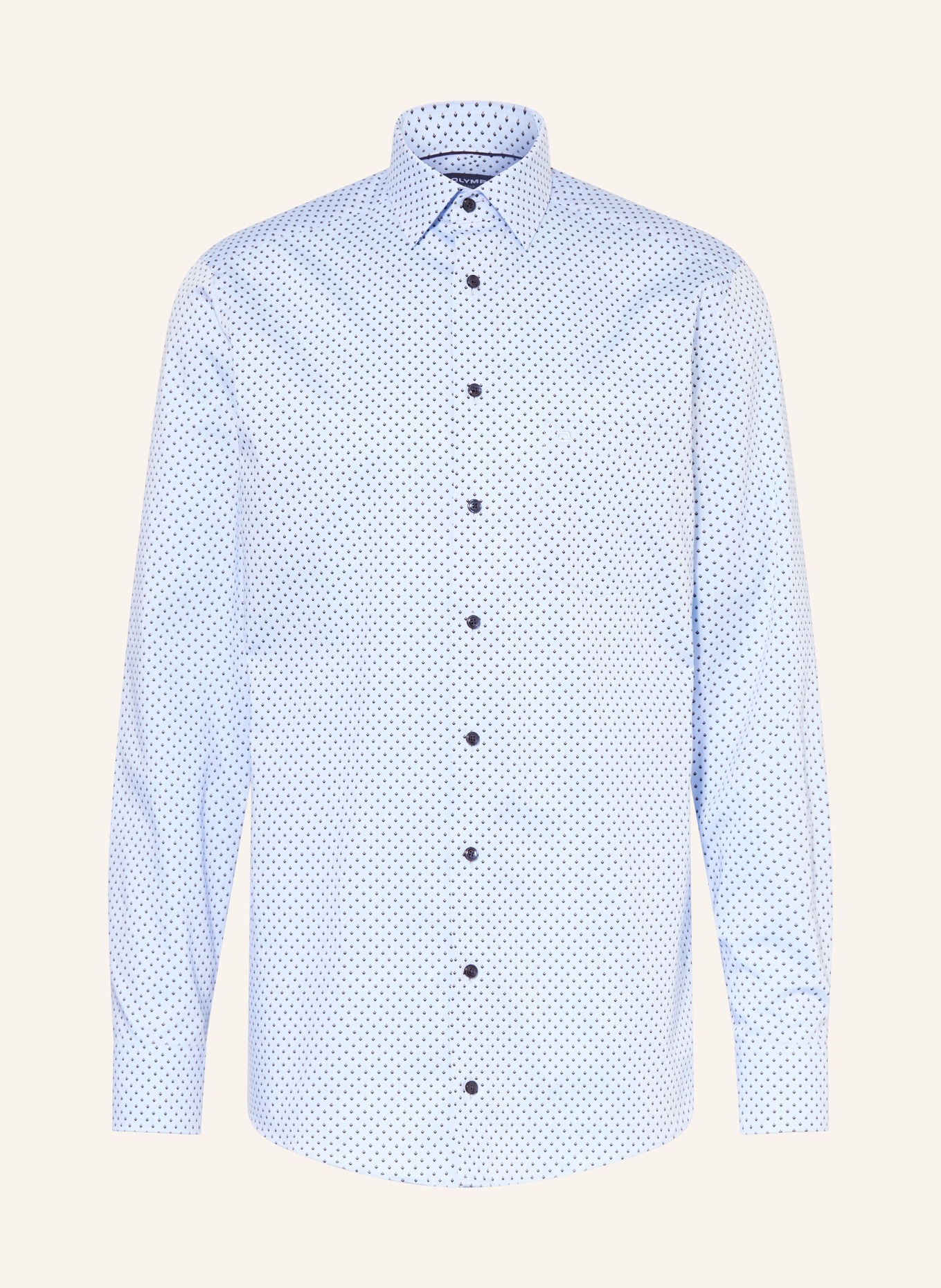 OLYMP Hemd Luxor modern fit: HELLBLAU / DUNKELGRAU