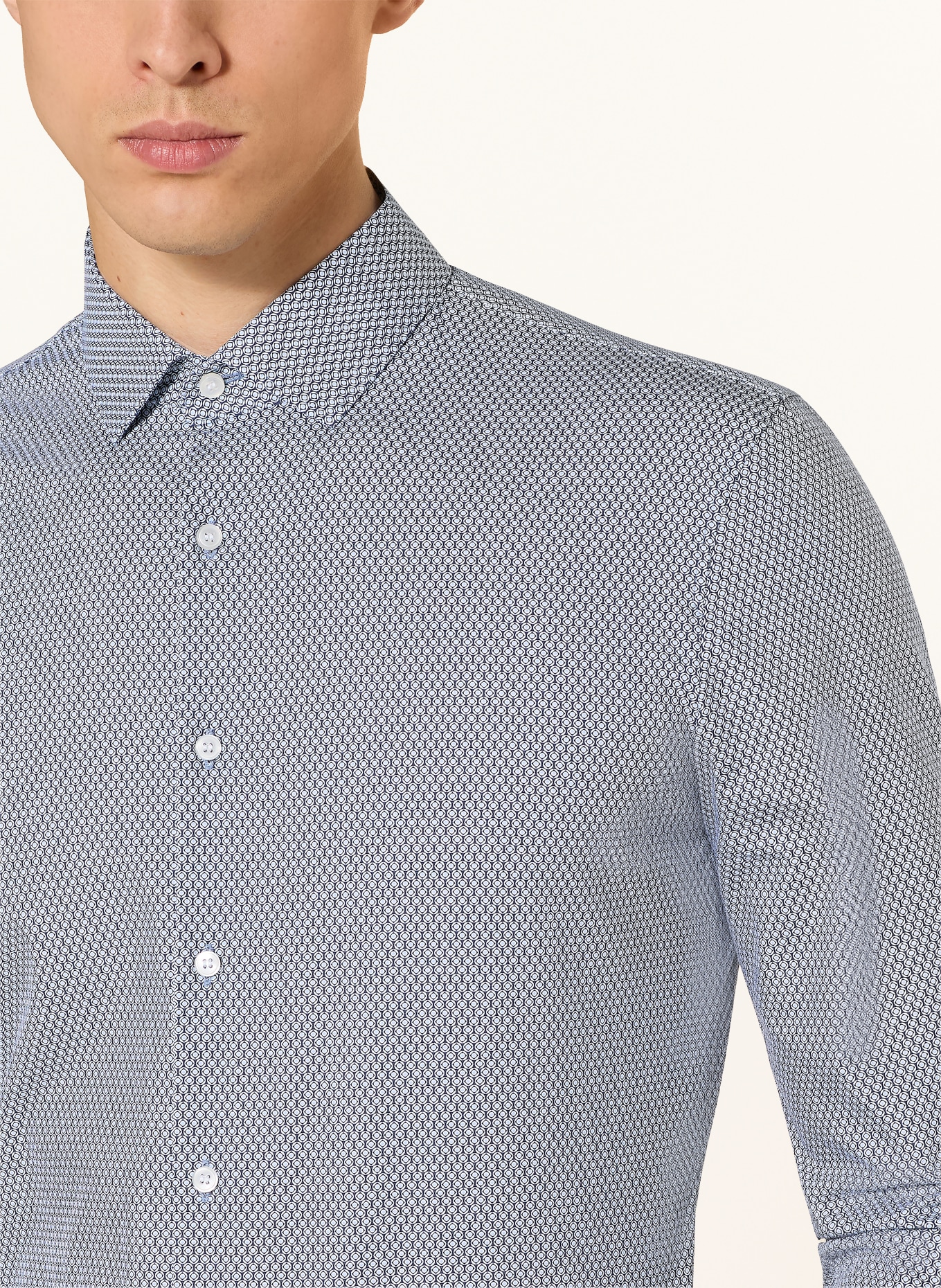 OLYMP Hemd No. Six super slim: DUNKELBLAU