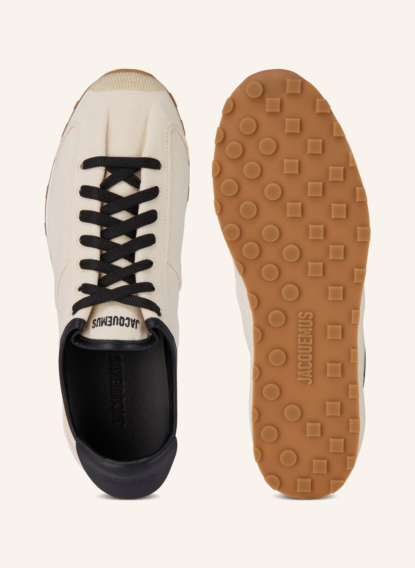 JACQUEMUS Sneaker LES TENNIS: BEIGE / DUNKELBRAUN