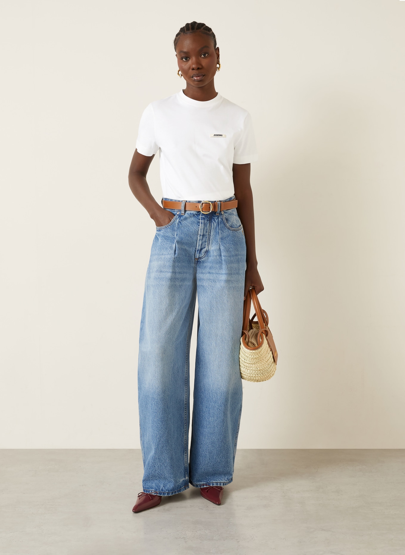 JACQUEMUS T-Shirt LE T-SHIRT GROS GRAIN: WEISS