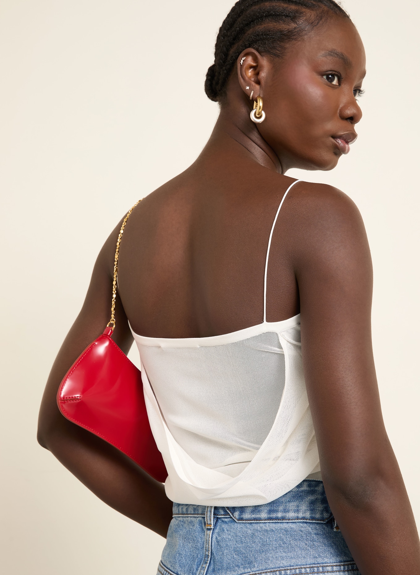 JACQUEMUS Stricktop LA MAILLE PLUMETIS: ECRU