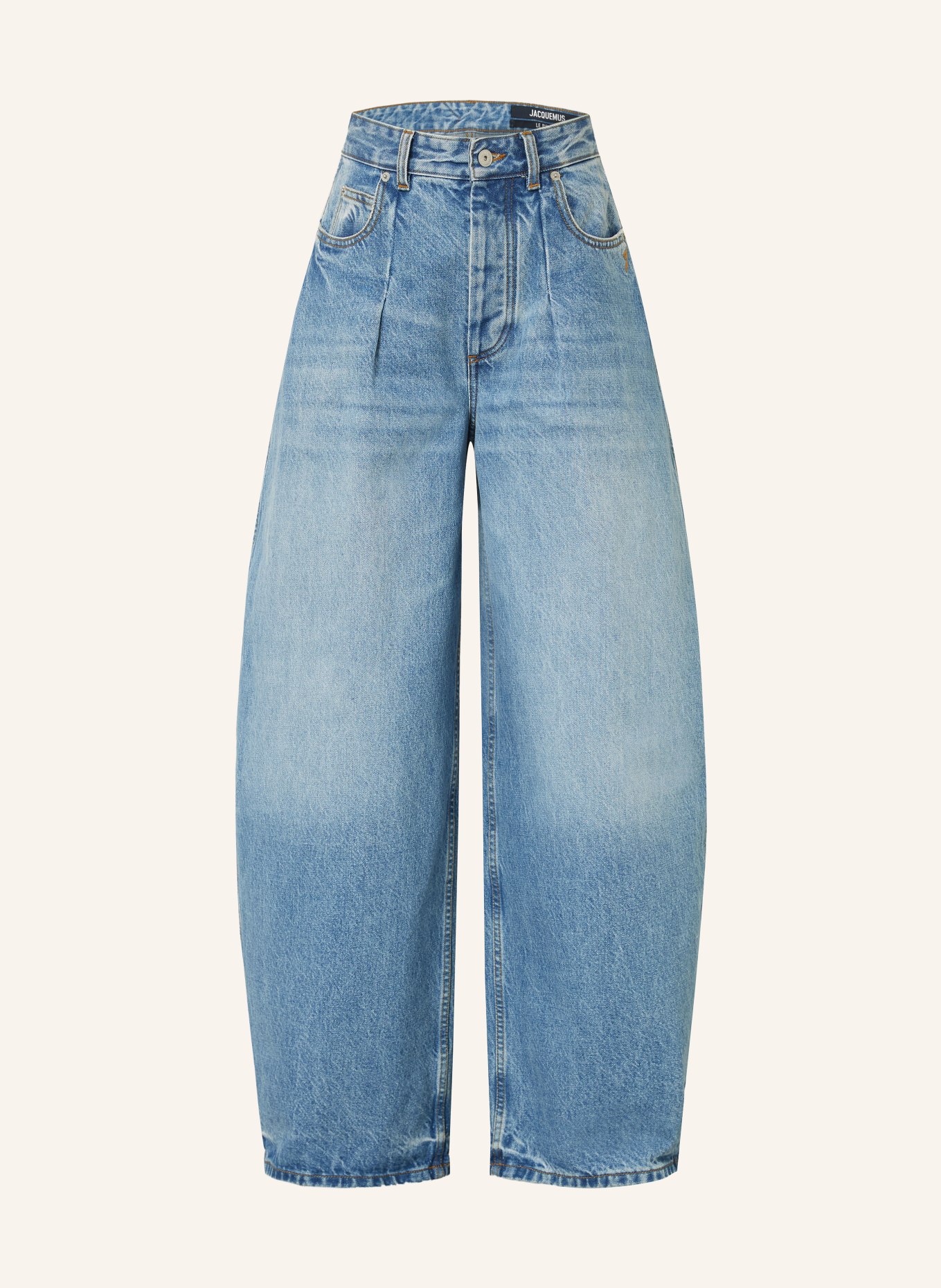 JACQUEMUS Barrel Jeans LE DE-NÎMES OVALO: 33C BLUE/TABAC