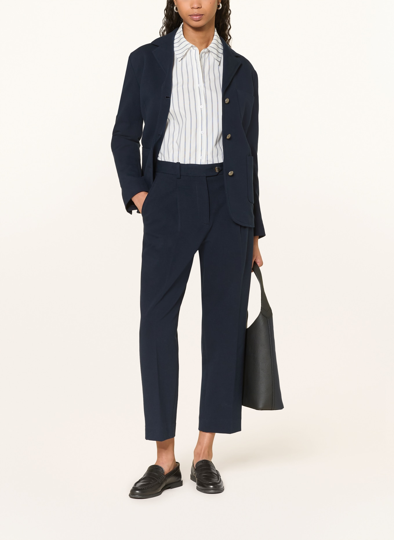 CIRCOLO 1901 7/8 kalhoty: TMAVĚ MODRÁ