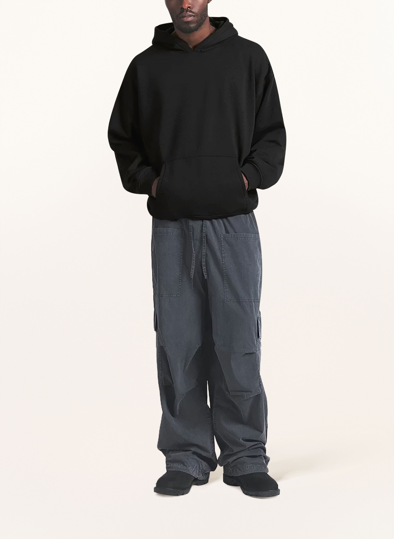 SKIMS Bluza z kapturem FLEECE LOUNGE: WASHED ONYX