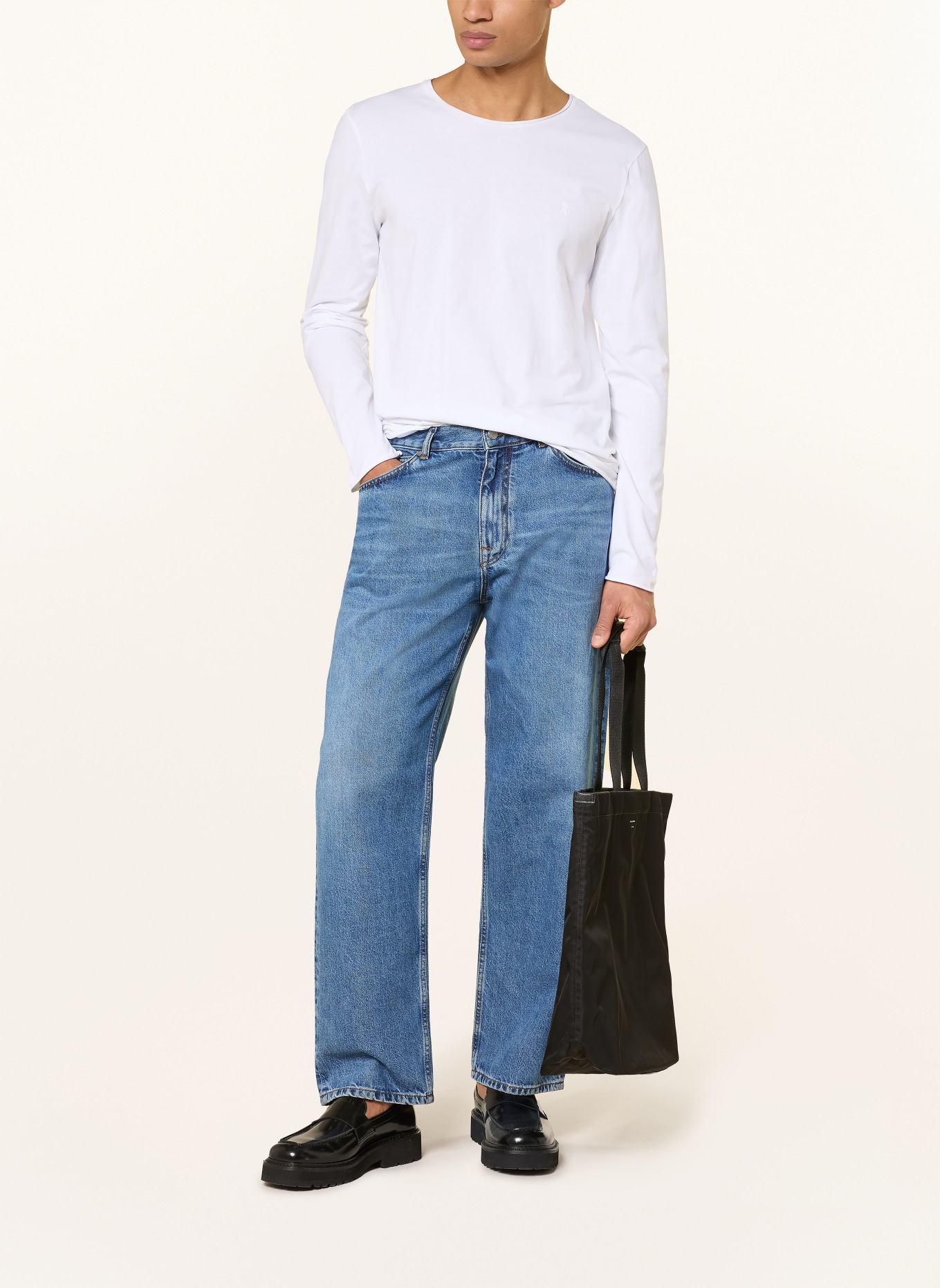 ARMEDANGELS Longsleeve JAAMES: WEISS