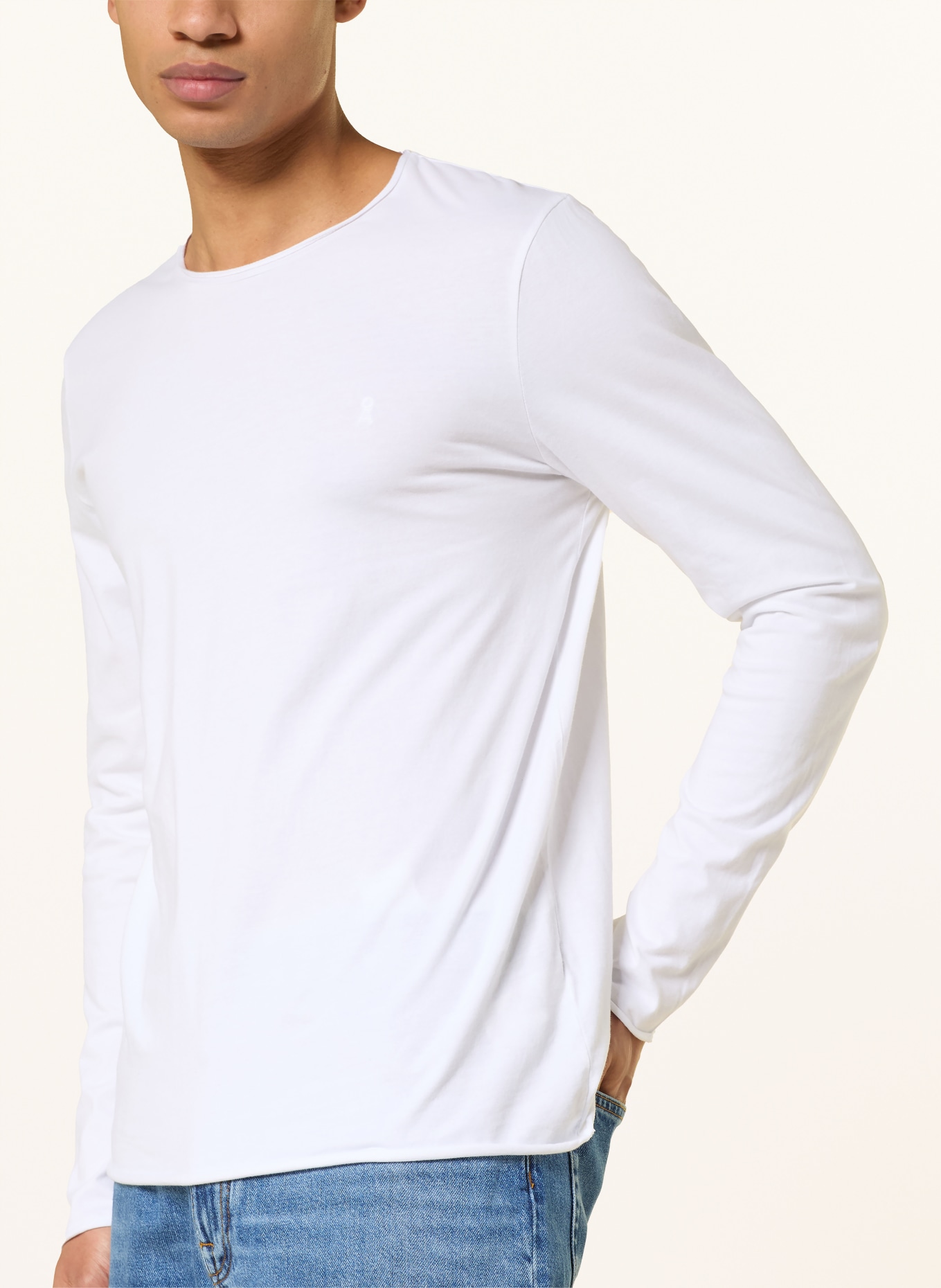 ARMEDANGELS Longsleeve JAAMES: WEISS