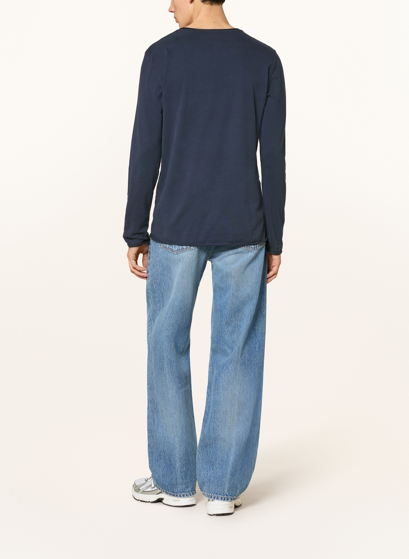 ARMEDANGELS Longsleeve JAAMES: DUNKELBLAU