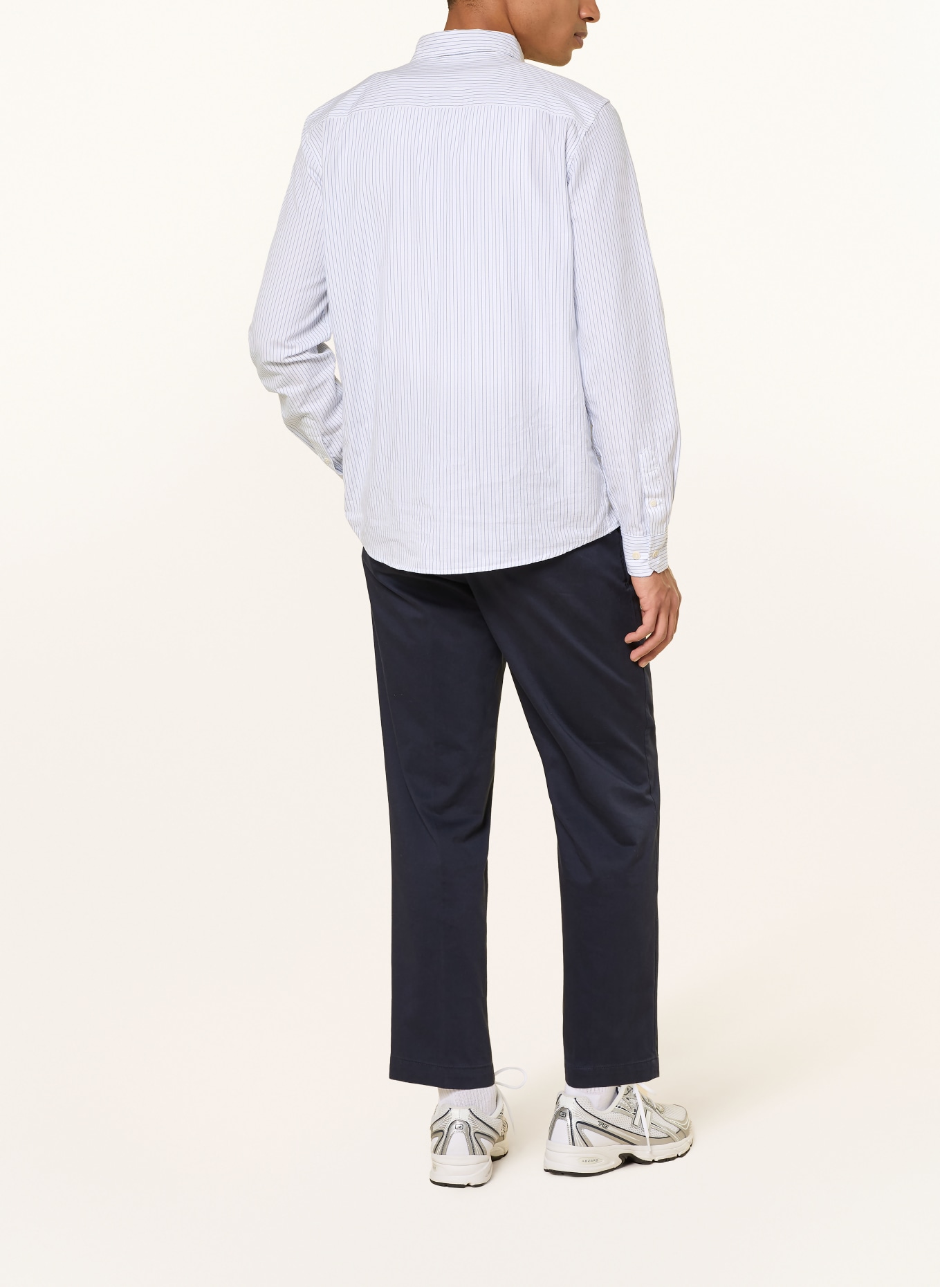 ARMEDANGELS Hemd QUAASA Slim Fit: WEISS / BLAU