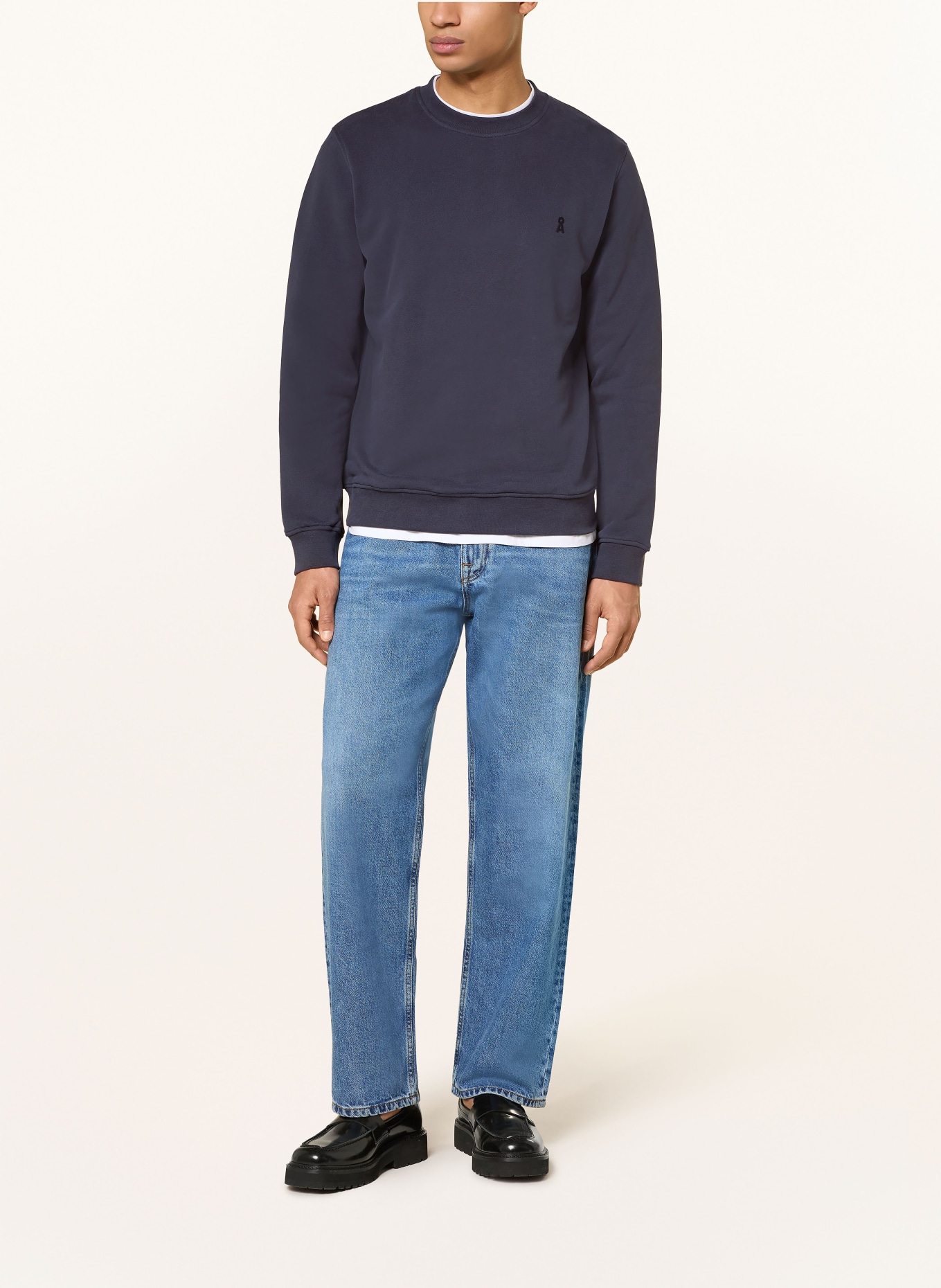 ARMEDANGELS Sweat-shirt BAARO LOOP: BLEU FONCÉ