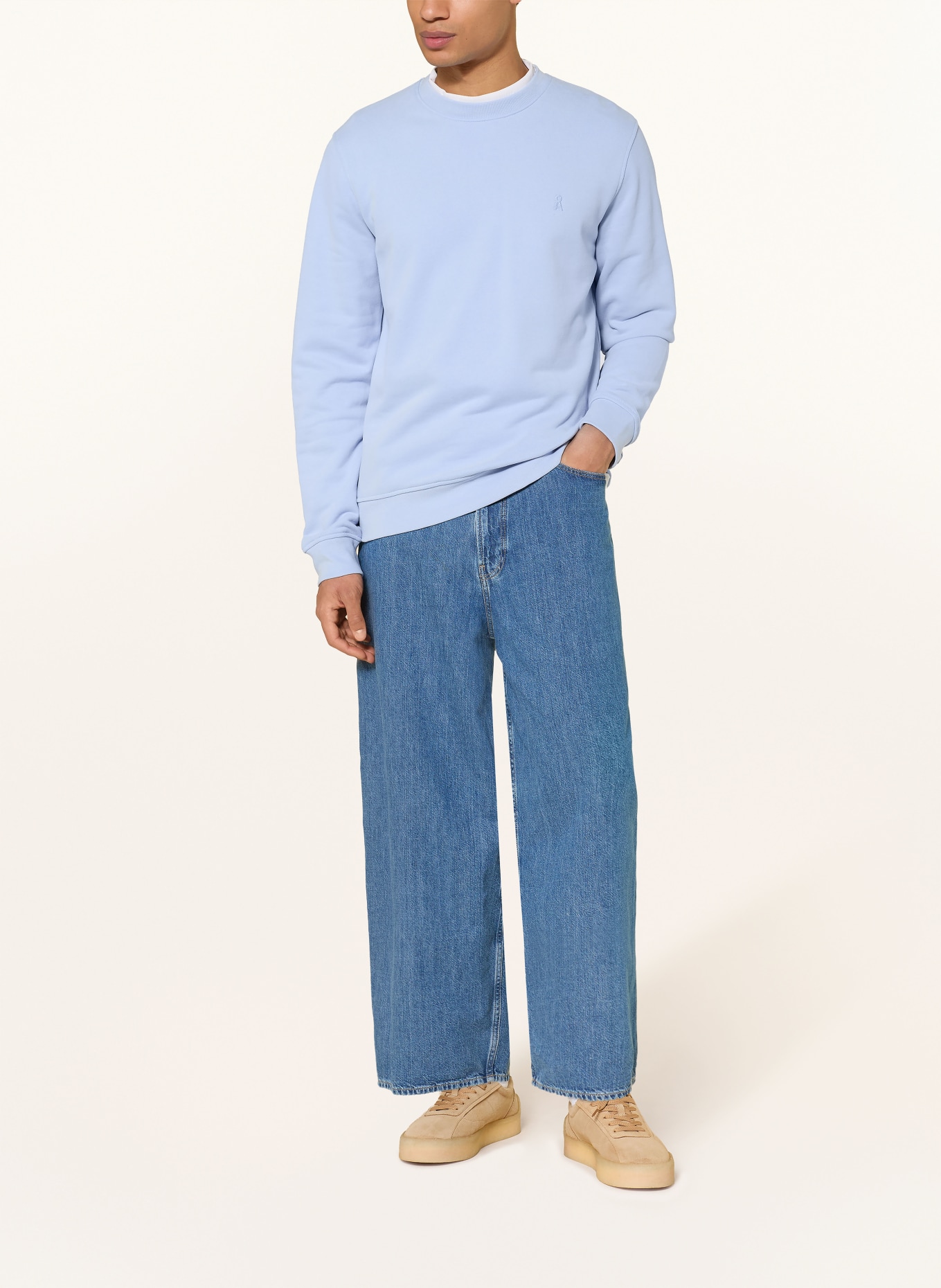 ARMEDANGELS Sweatshirt BAARO LOOP: HELLBLAU