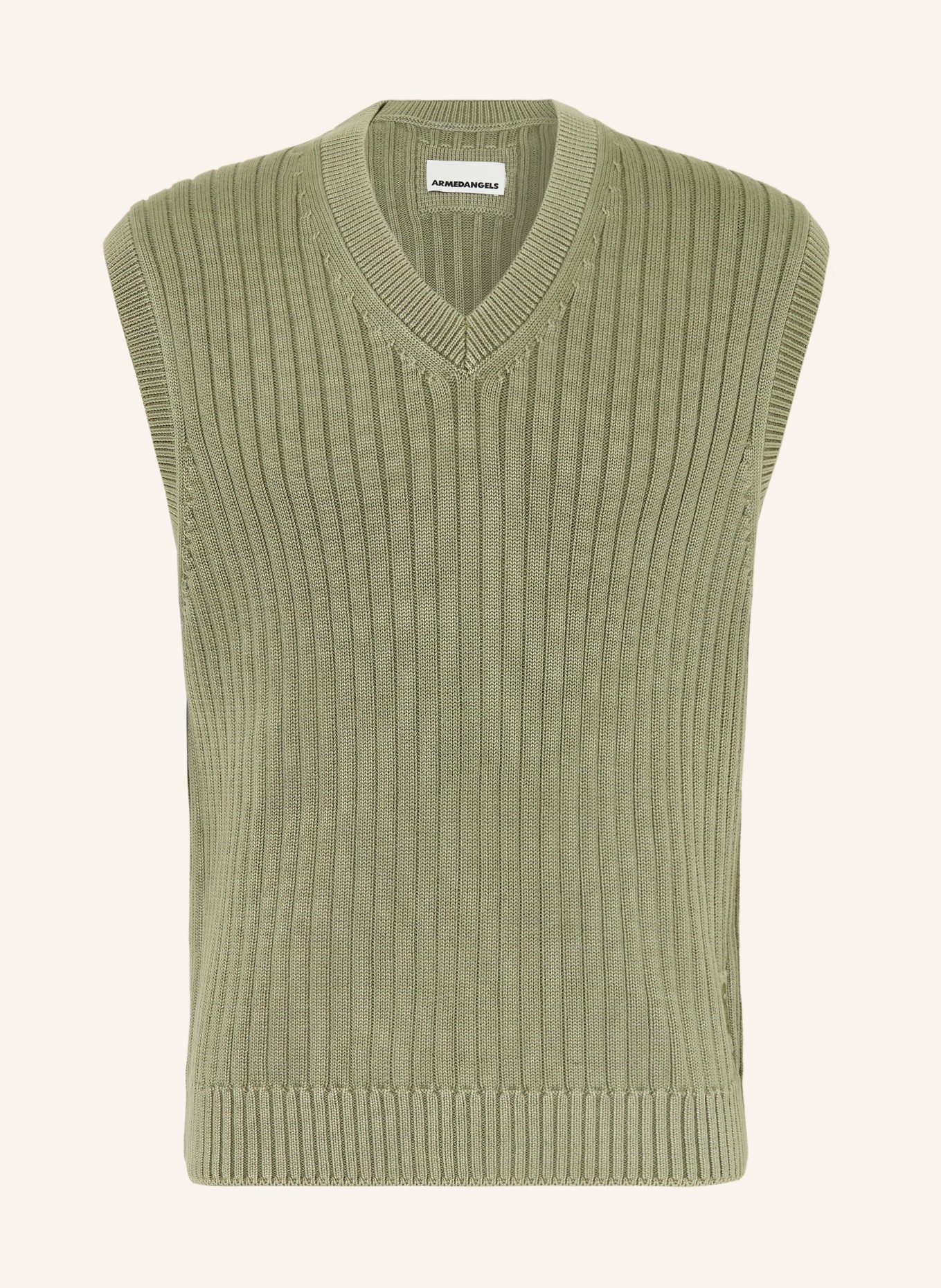 ARMEDANGELS sleeveless sweater: KHAKI