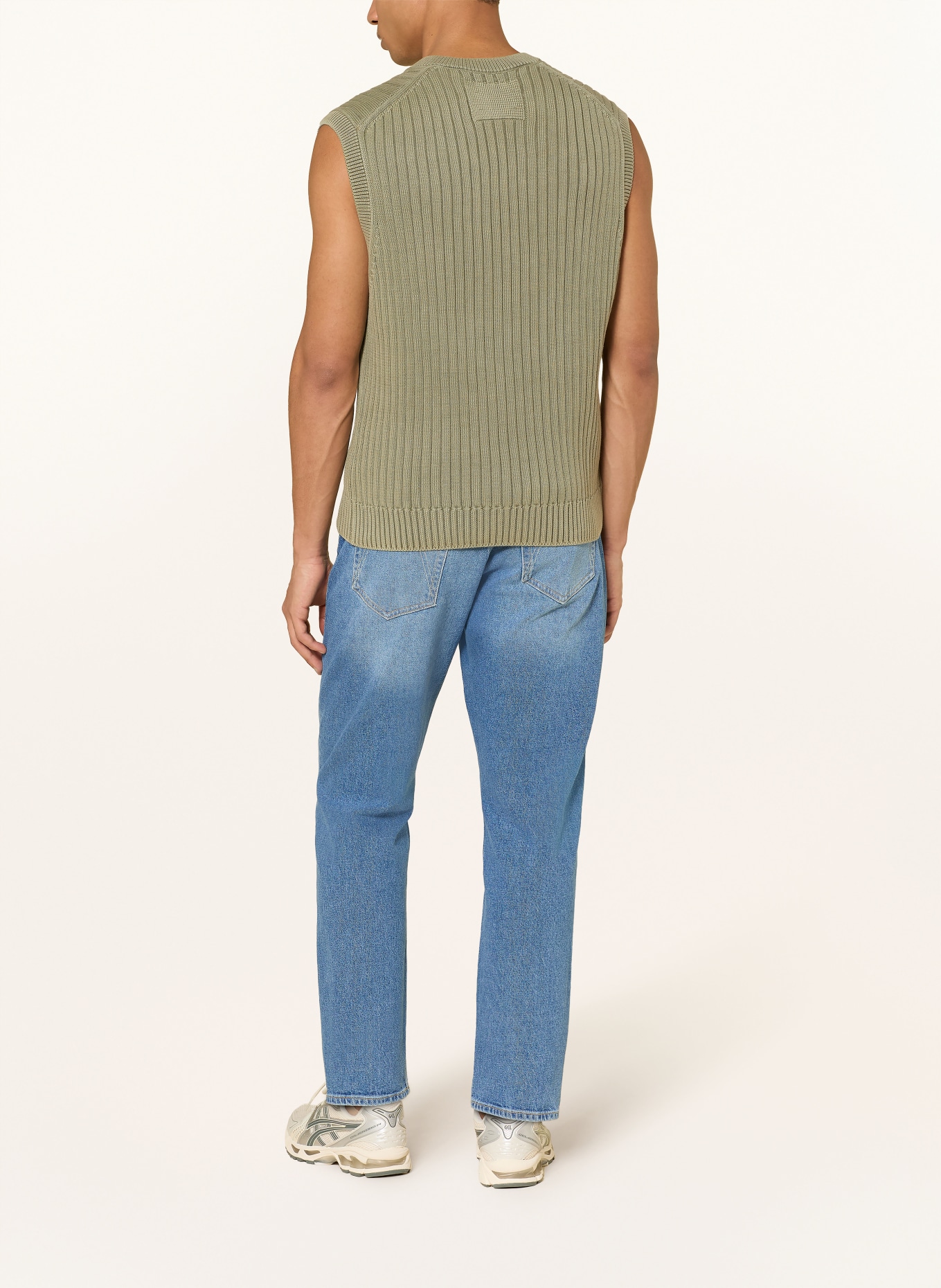 ARMEDANGELS sleeveless sweater: KHAKI