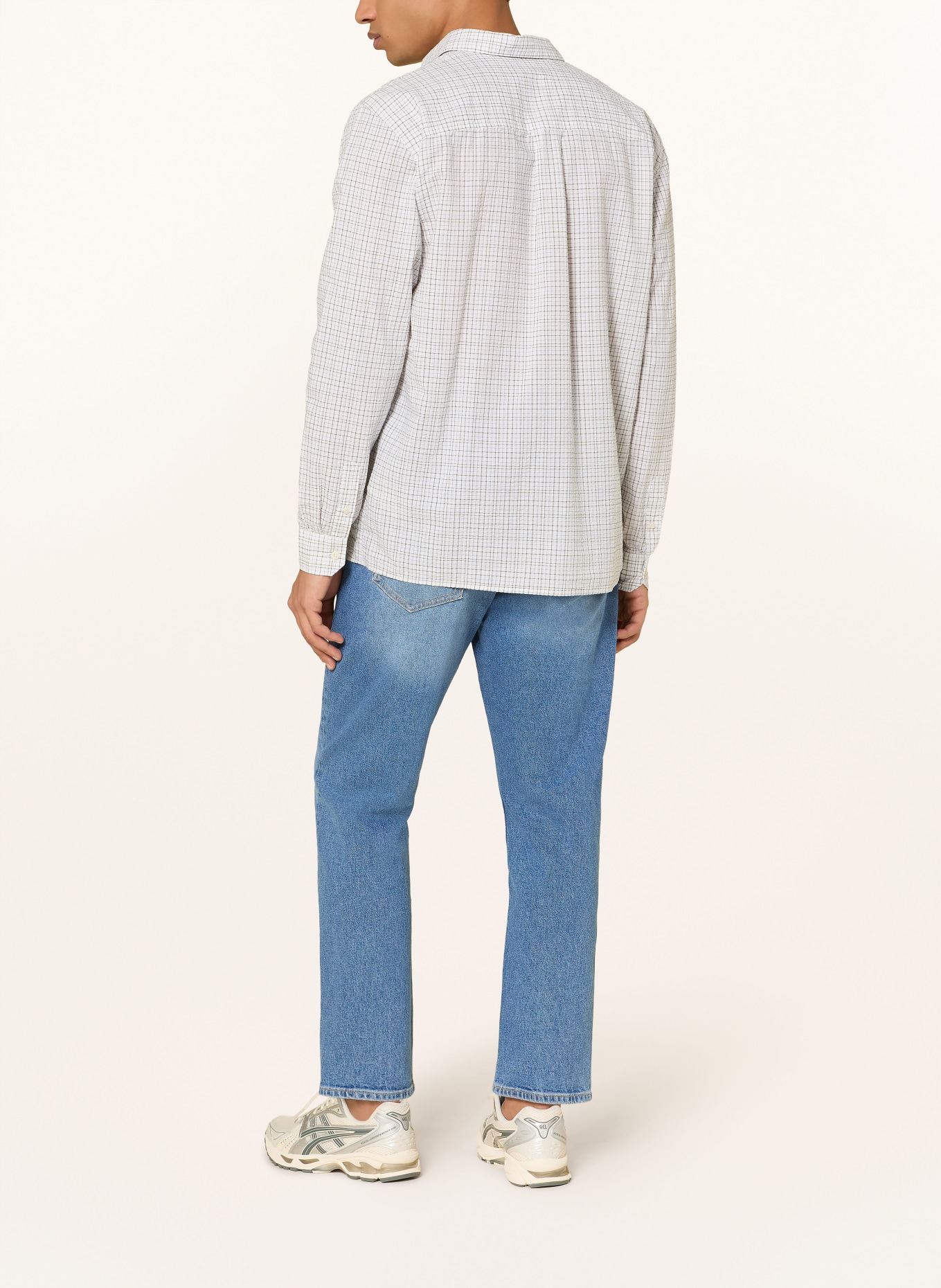 ARMEDANGELS Hemd Comfort Fit: ECRU / GRÜN