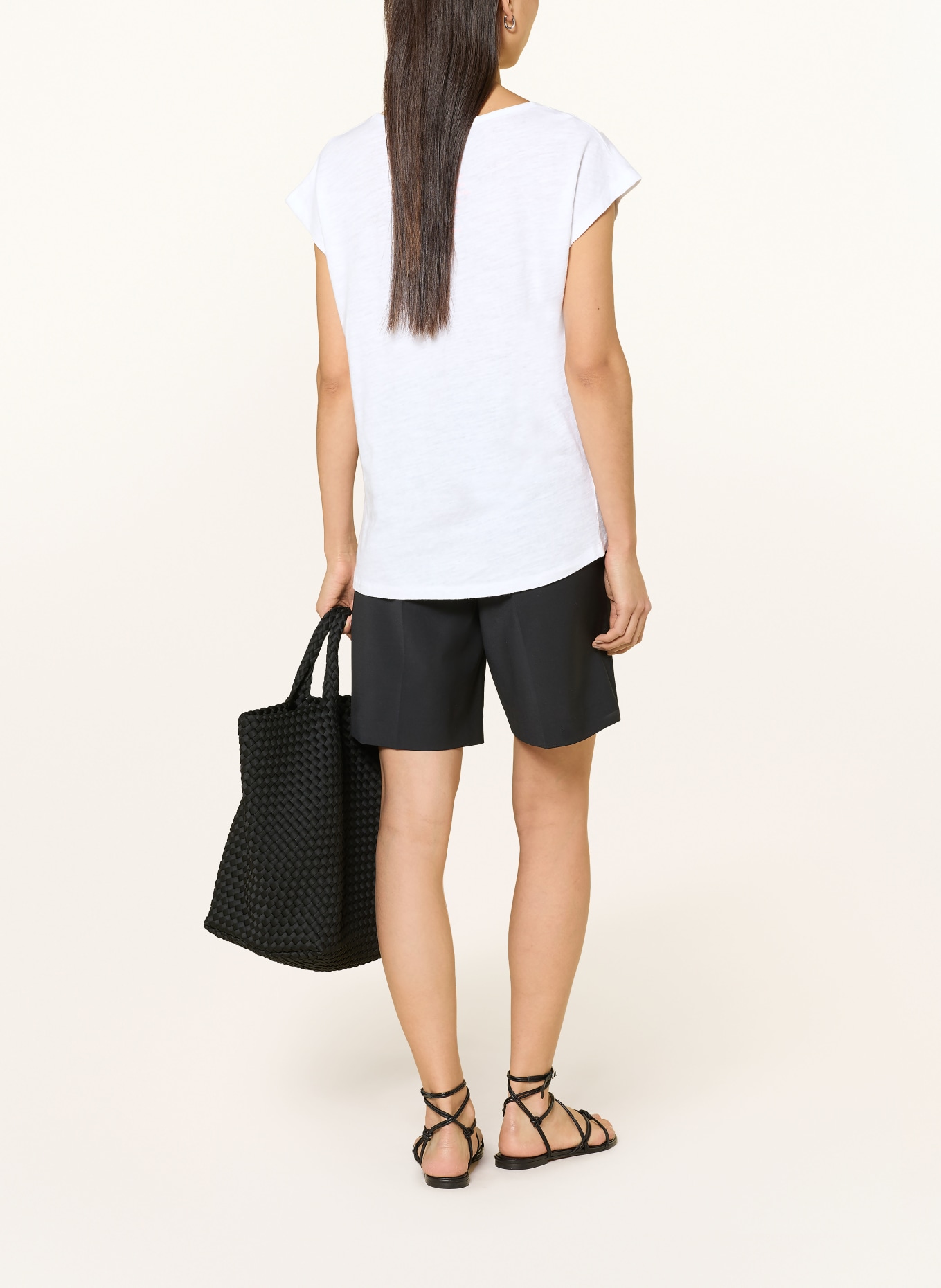 Grace T-shirt à paillettes: BLANC / ORANGE FLUO / JAUNE