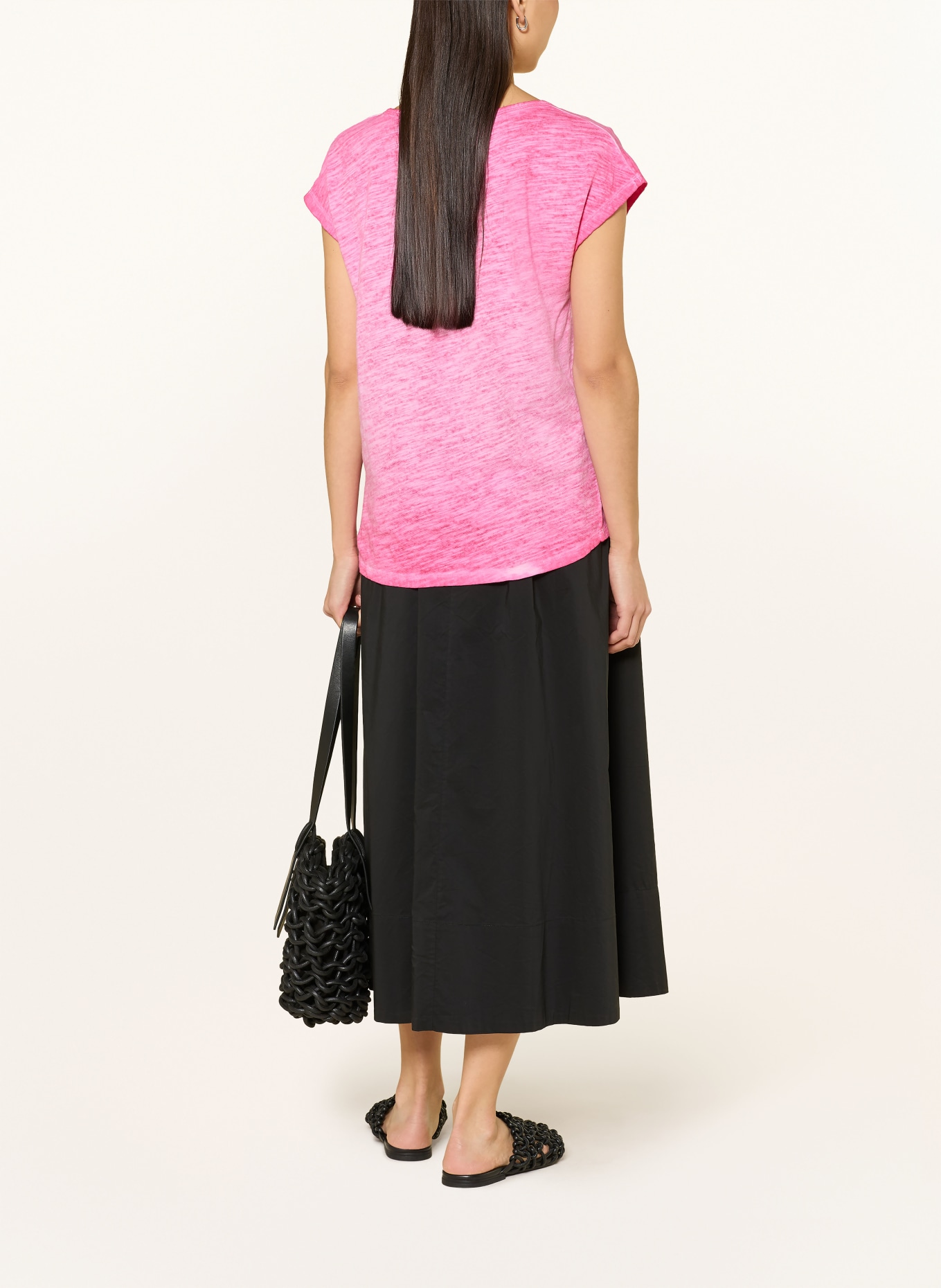 Grace T-shirt à paillettes: ROSE / ORANGE FLUO / NOIR