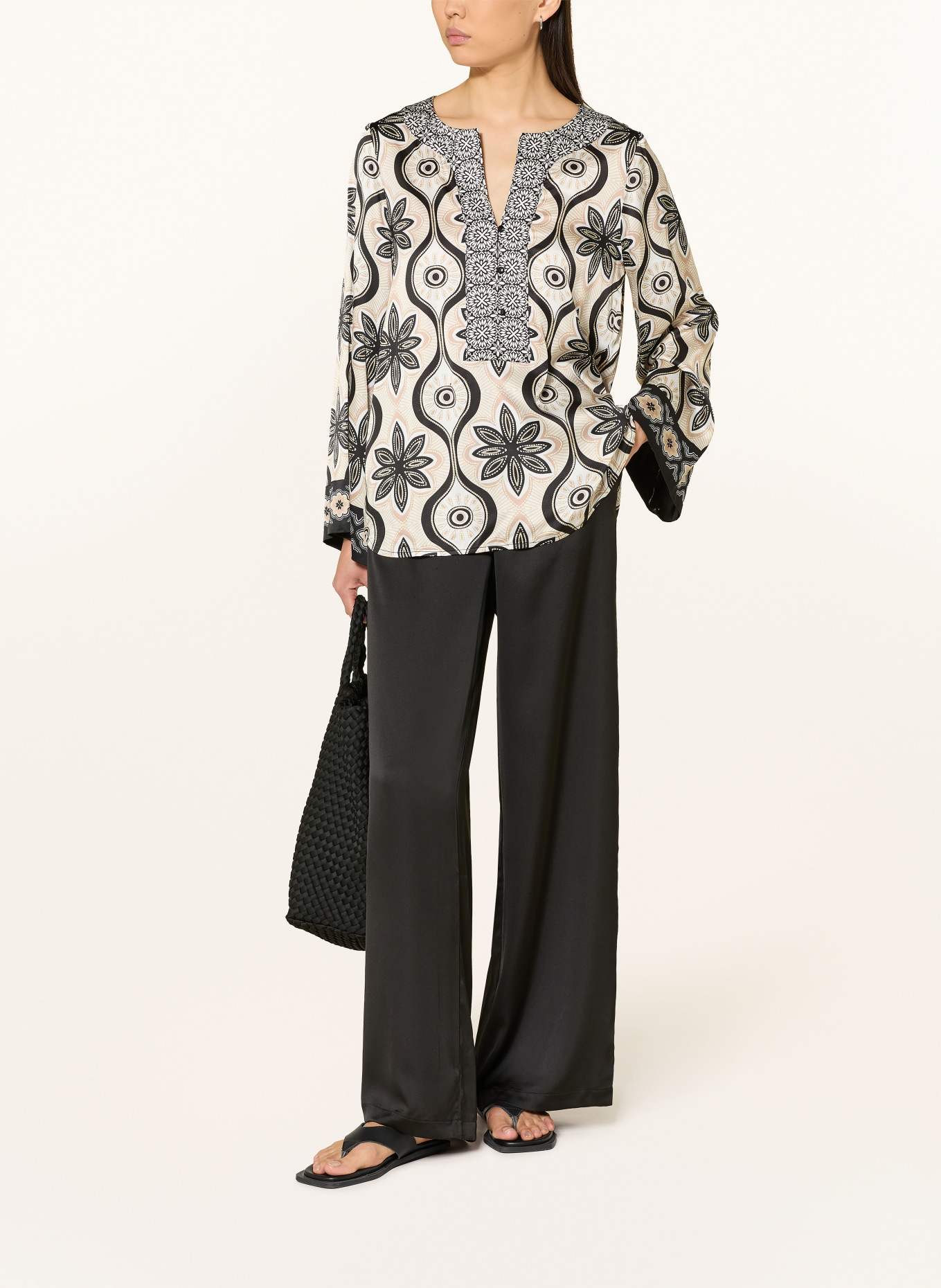 Grace Blusenshirt: BEIGE / WEISS / SCHWARZ