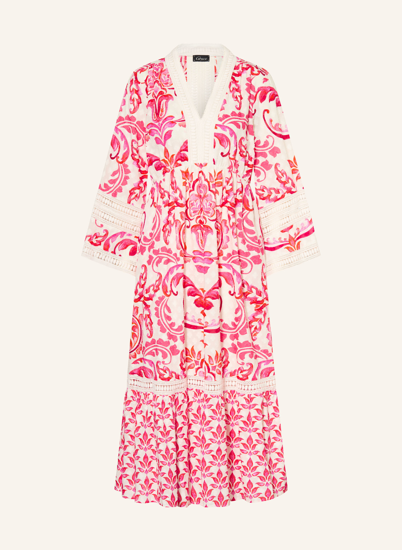 Grace robe: ROSE FUCHSIA / CRÈME / ROUGE