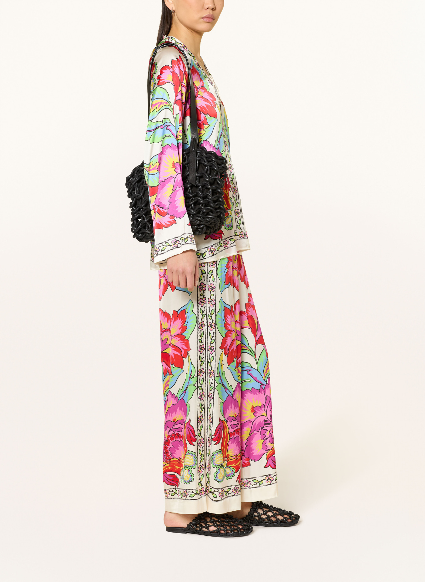 Grace Pantalon Marlene: FUCHSIA / VERT / BLEU CLAIR