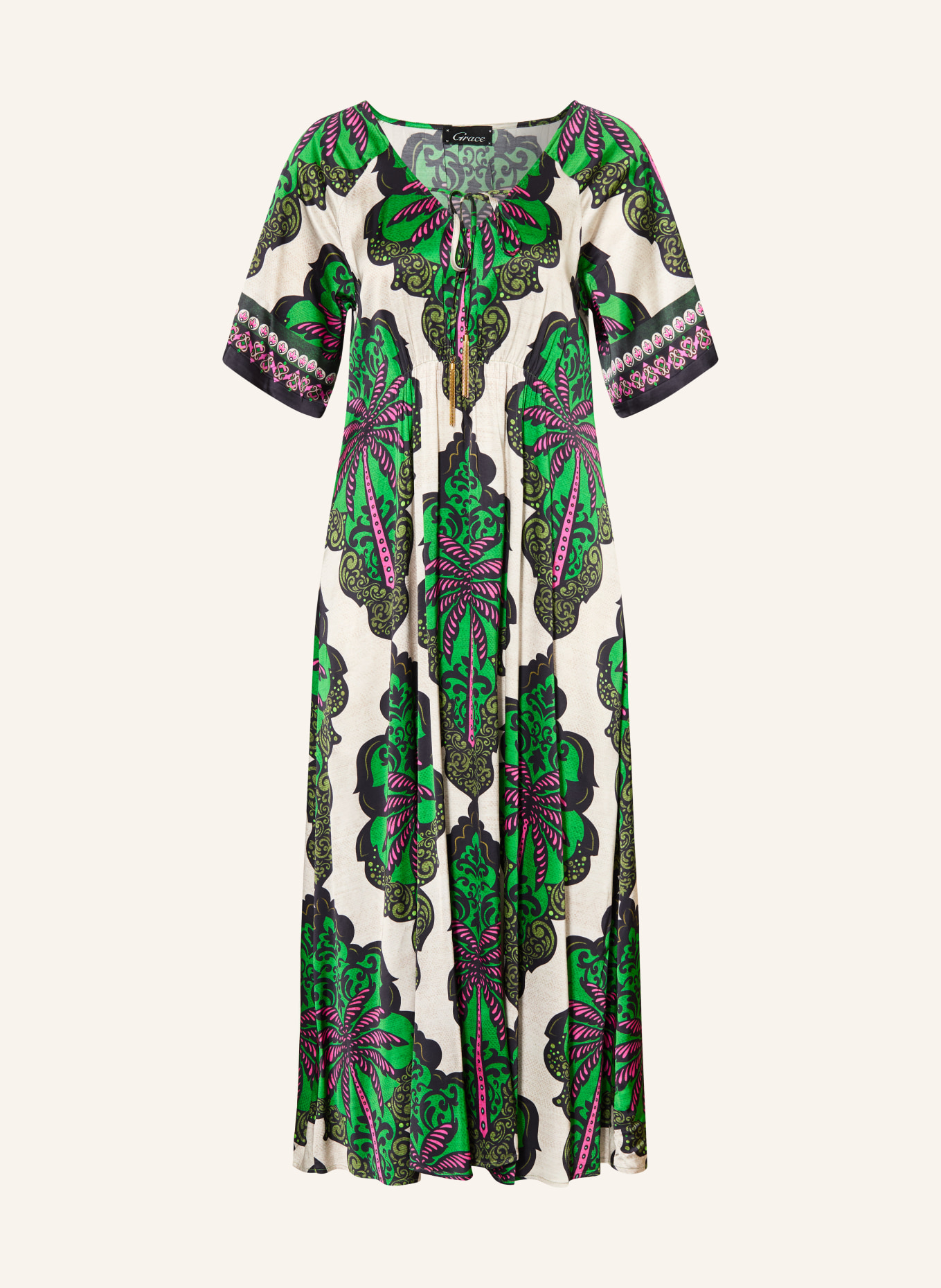 Grace robe: VERT / ROSE FUCHSIA / NOIR