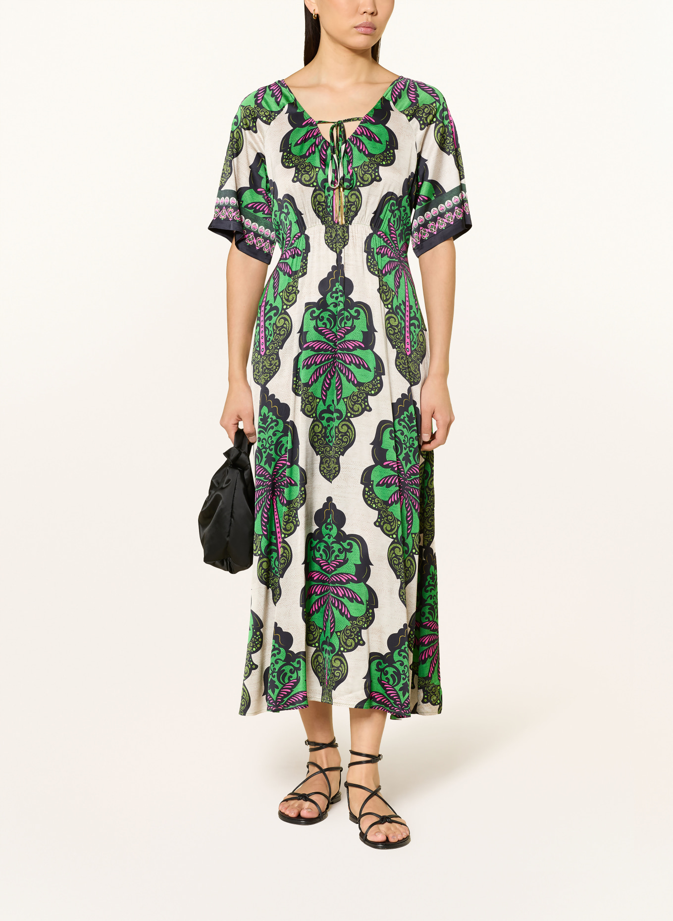 Grace robe: VERT / ROSE FUCHSIA / NOIR