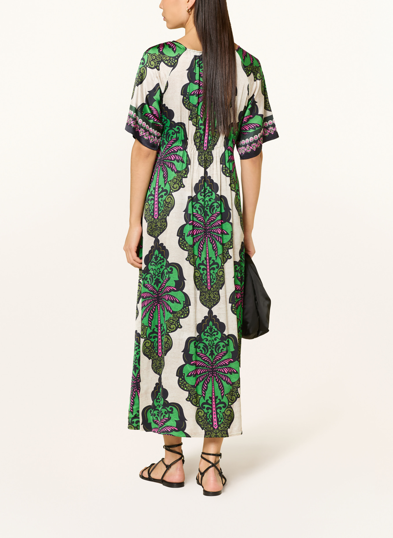 Grace robe: VERT / ROSE FUCHSIA / NOIR