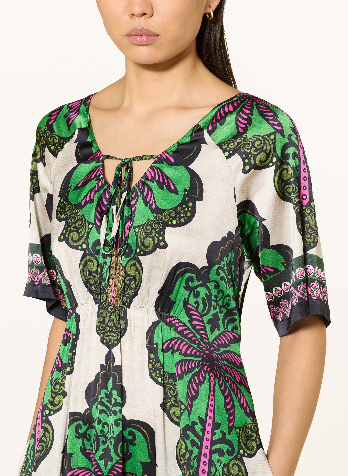 Grace robe: VERT / ROSE FUCHSIA / NOIR